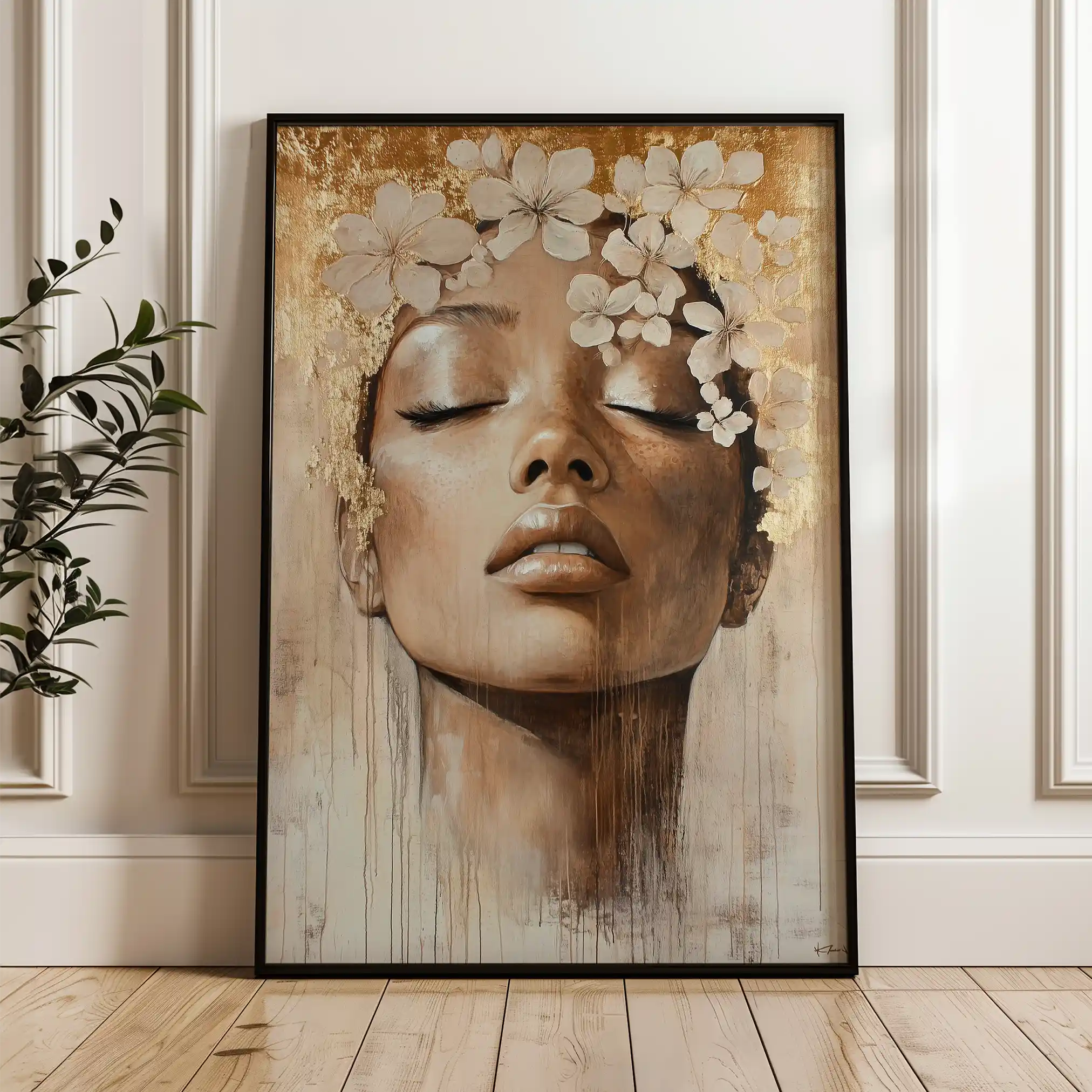 Portrait 159 Canvas Art 90 x 60 cm / Stretched on hidden frame