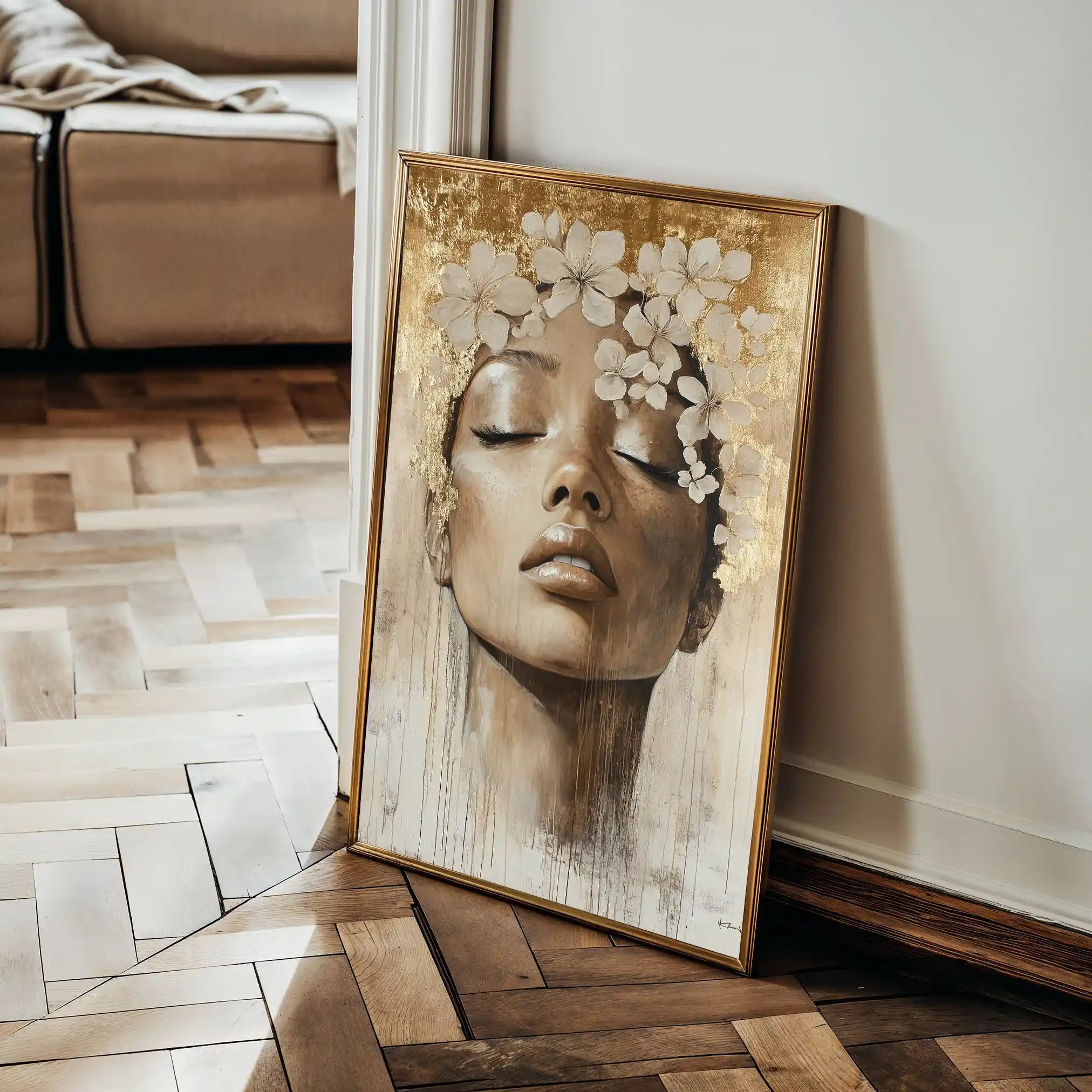 Portrait 159 Canvas Art 90 x 60 cm / Stretched on hidden frame