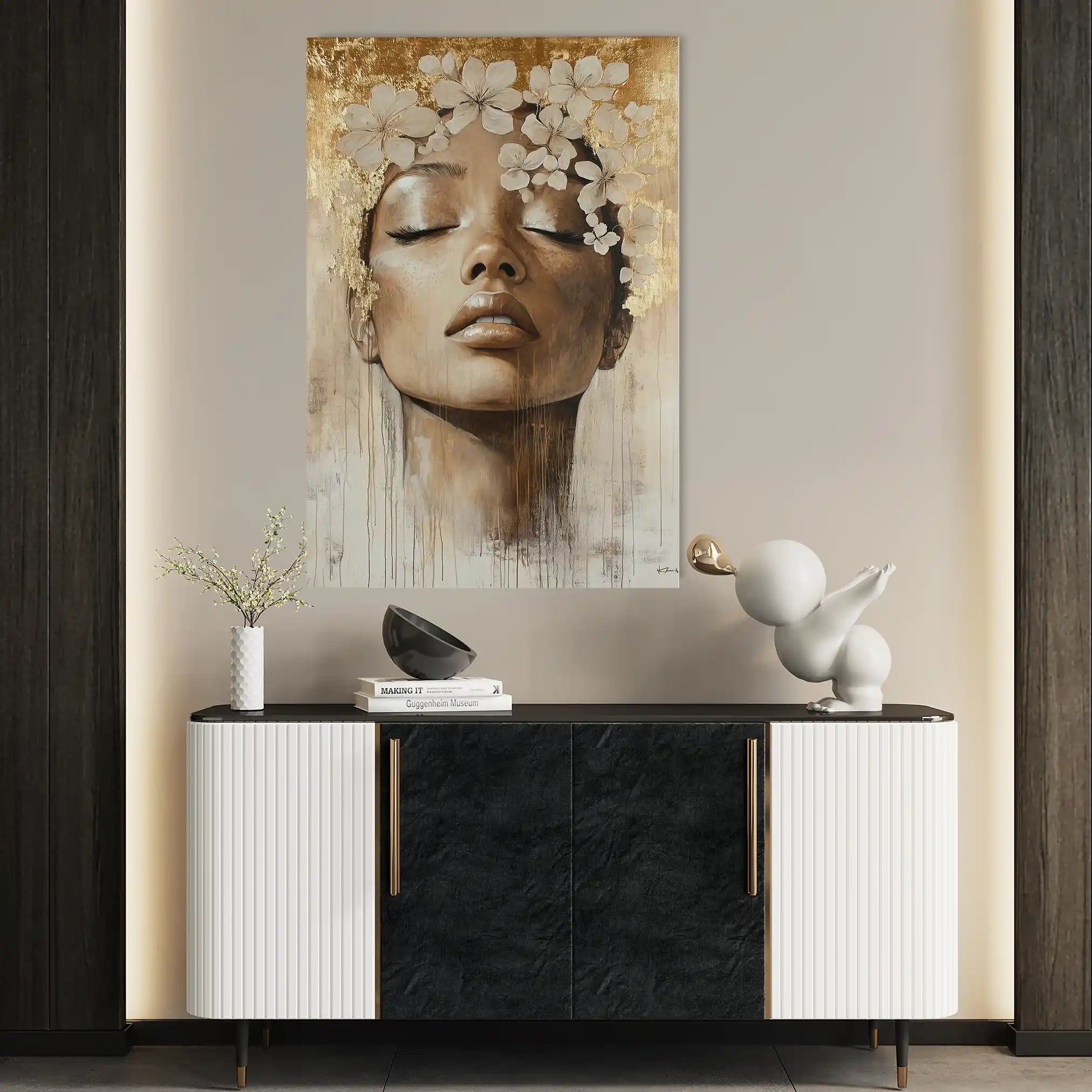 Portrait 159 Canvas Art 90 x 60 cm / Stretched on hidden frame