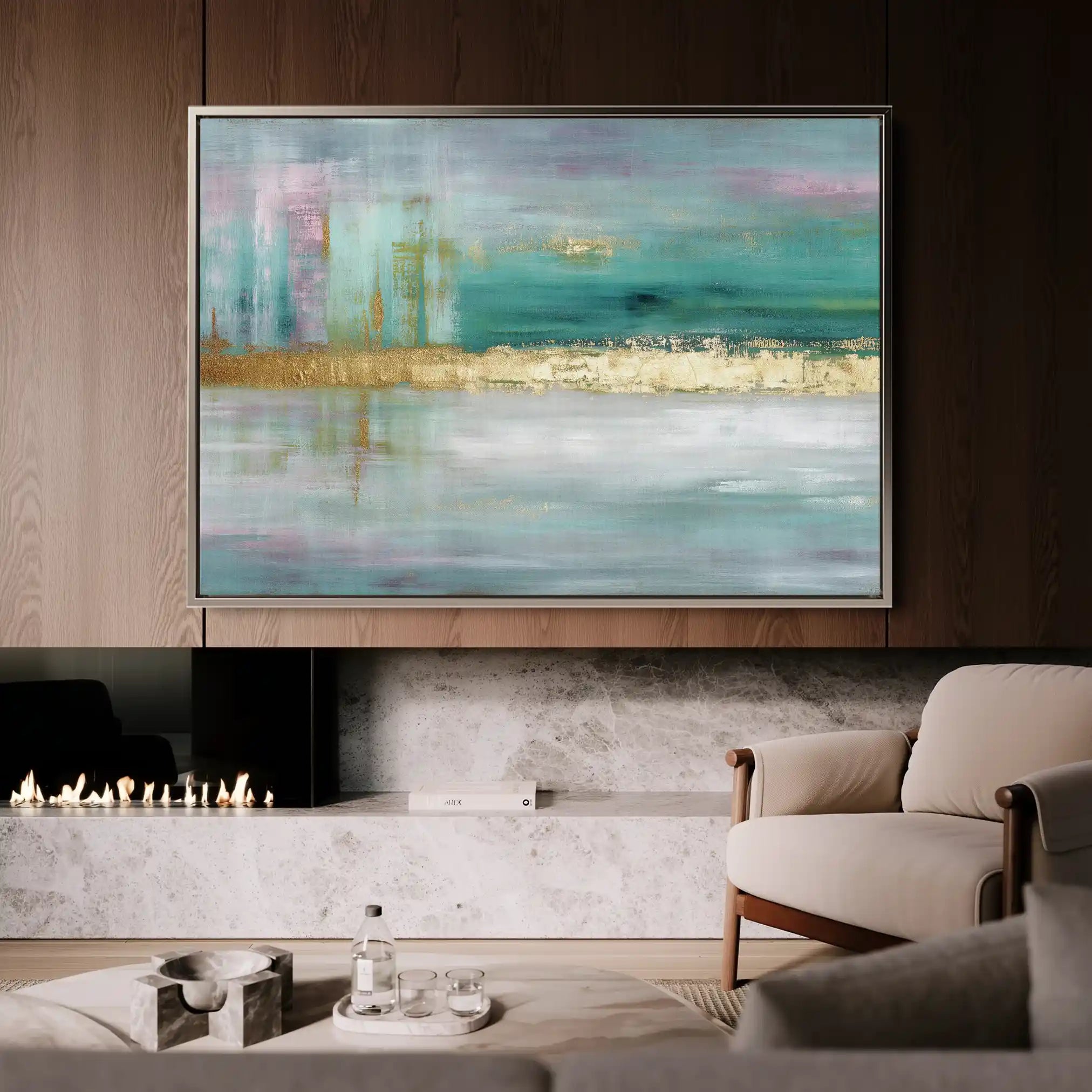 Abstract 1598 Canvas Art 60 x 40 cm / Stretched on hidden frame