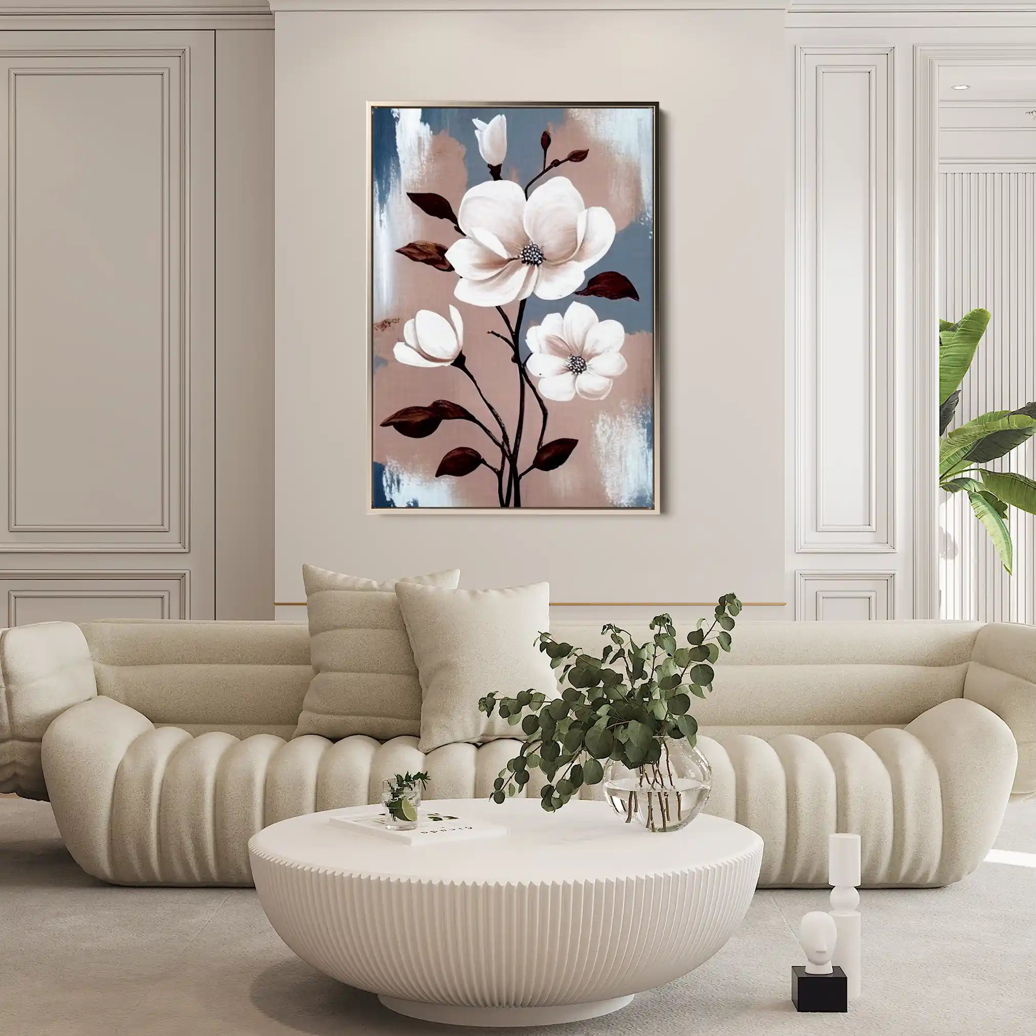 Floral Canvas Wall Art WAD160-F 90 x 60 cm / Stretched on hidden frame
