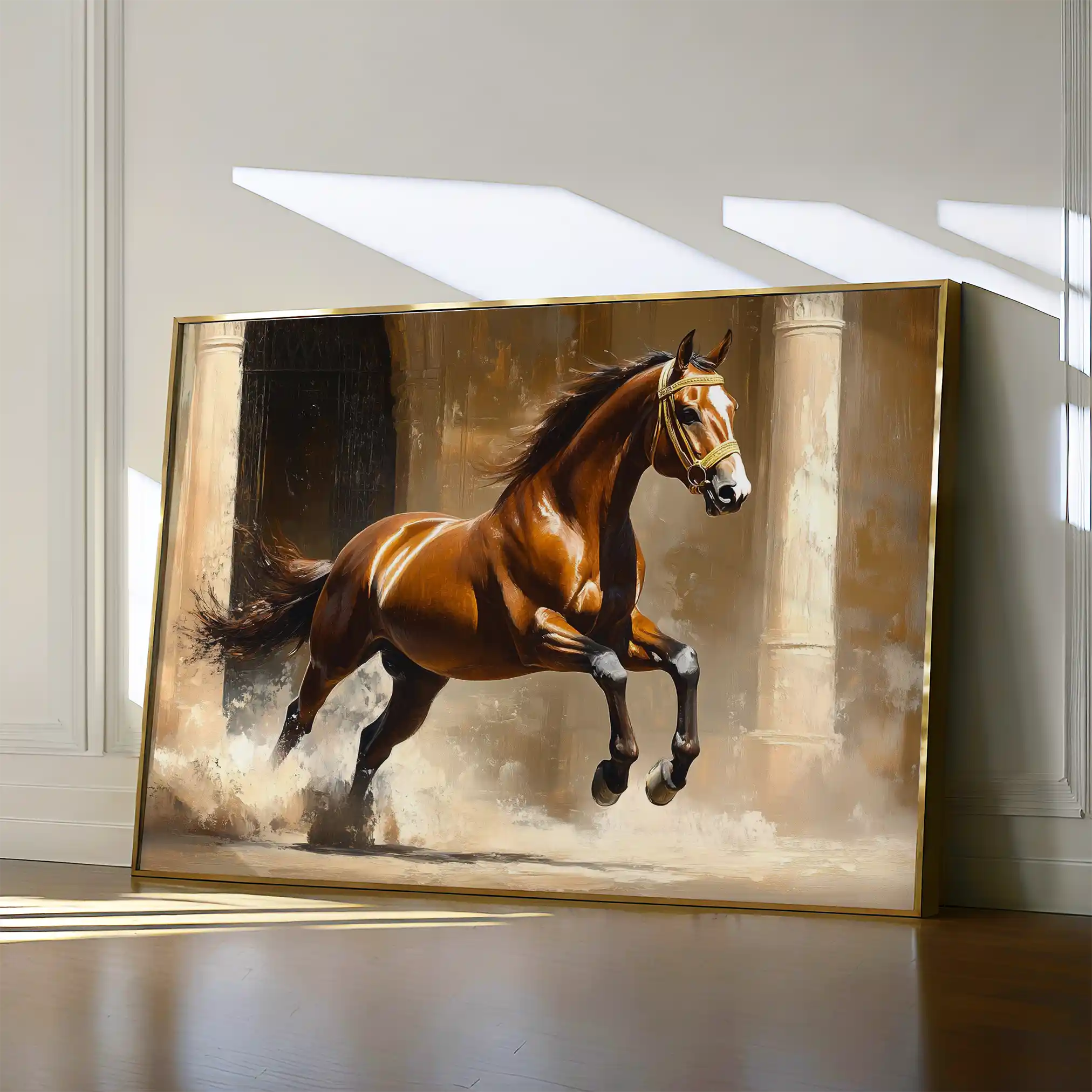 Horses 160 Canvas Art 90 x 60 cm / Stretched on hidden frame