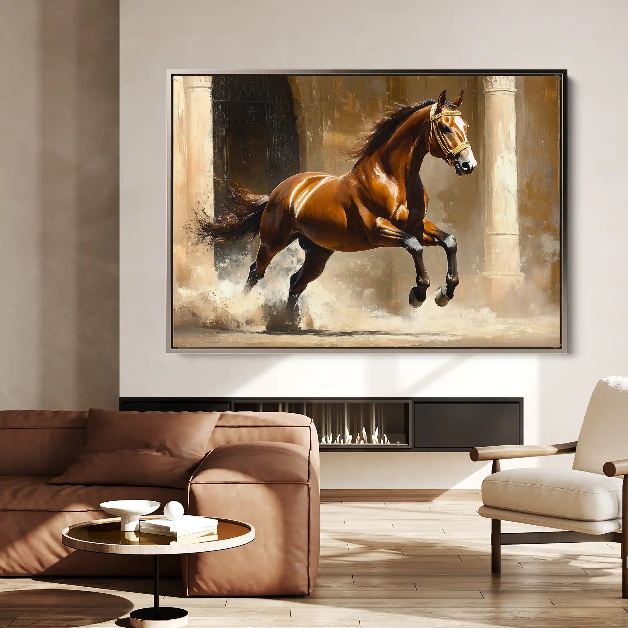 Horses 160 Canvas Art 90 x 60 cm / Stretched on hidden frame