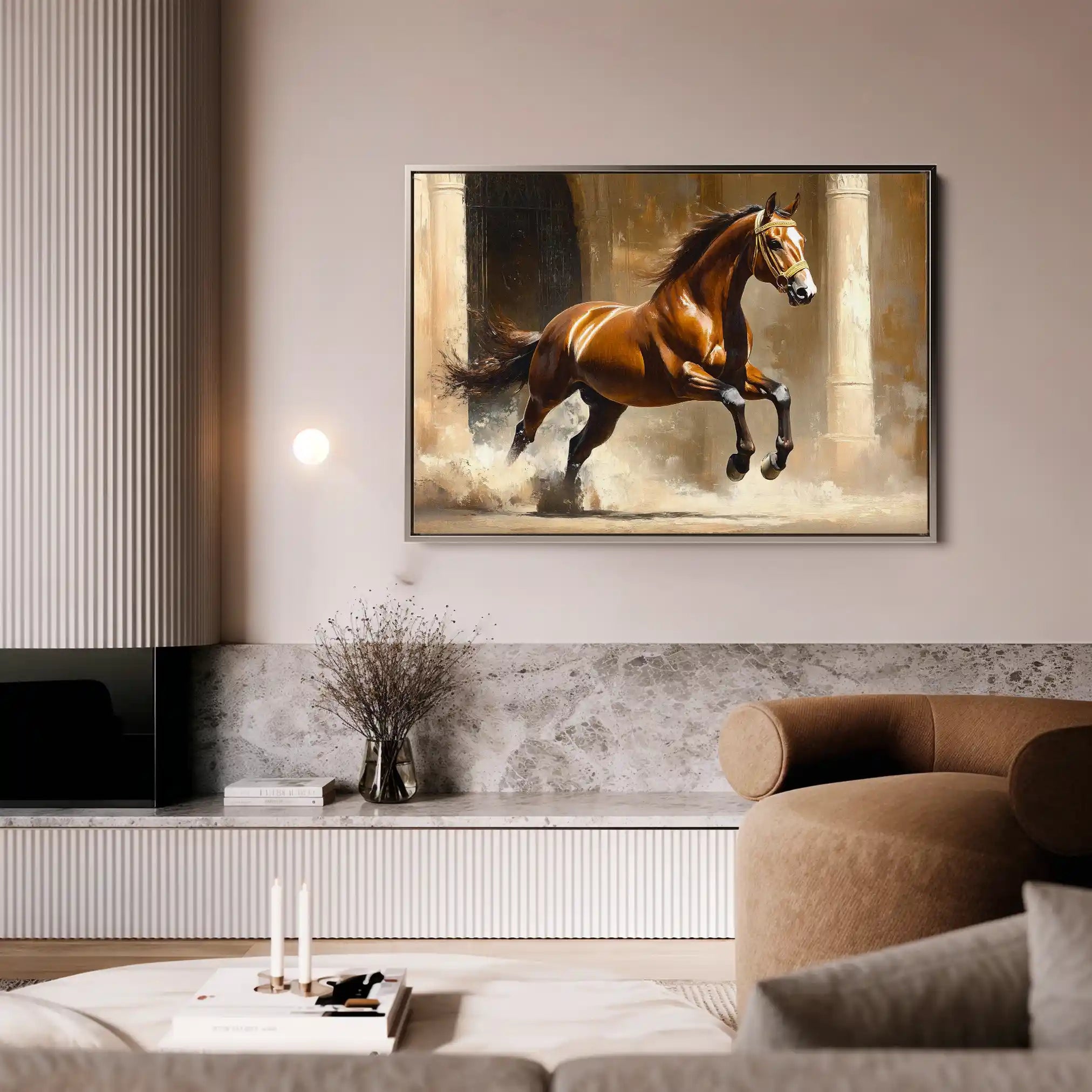 Horses 160 Canvas Art 90 x 60 cm / Stretched on hidden frame
