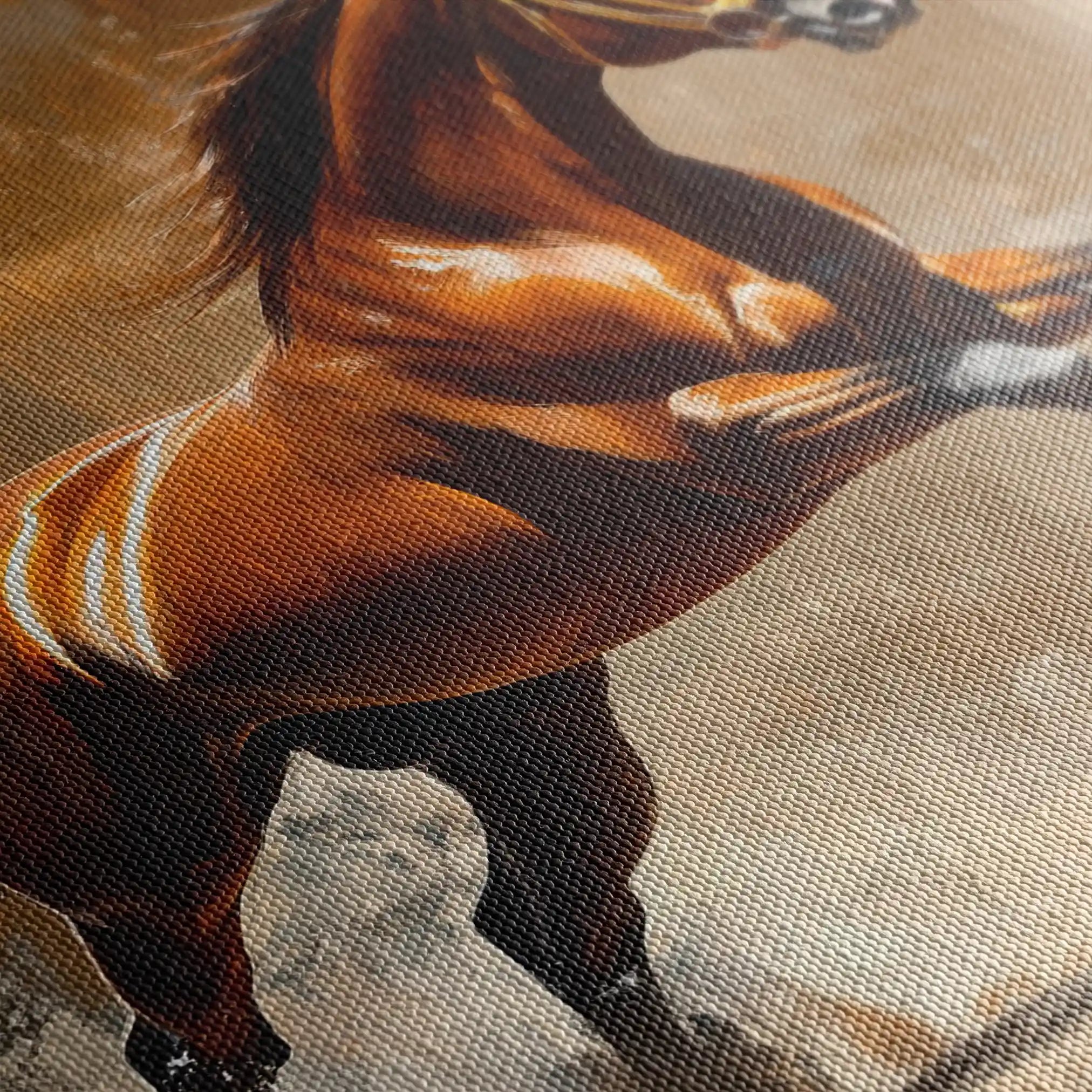 Horses 160 Canvas Art 90 x 60 cm / Stretched on hidden frame