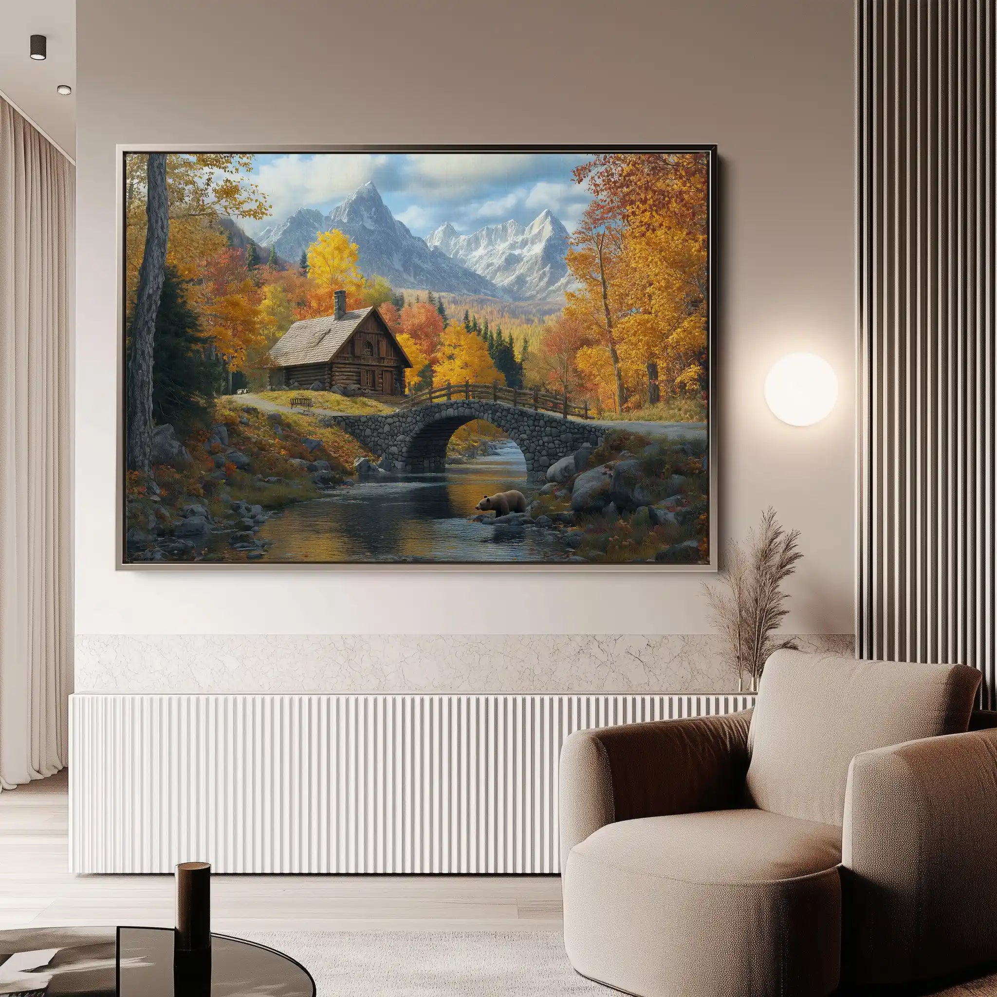 Landscape 160 Canvas Art 90 x 60 cm / Stretched on hidden frame