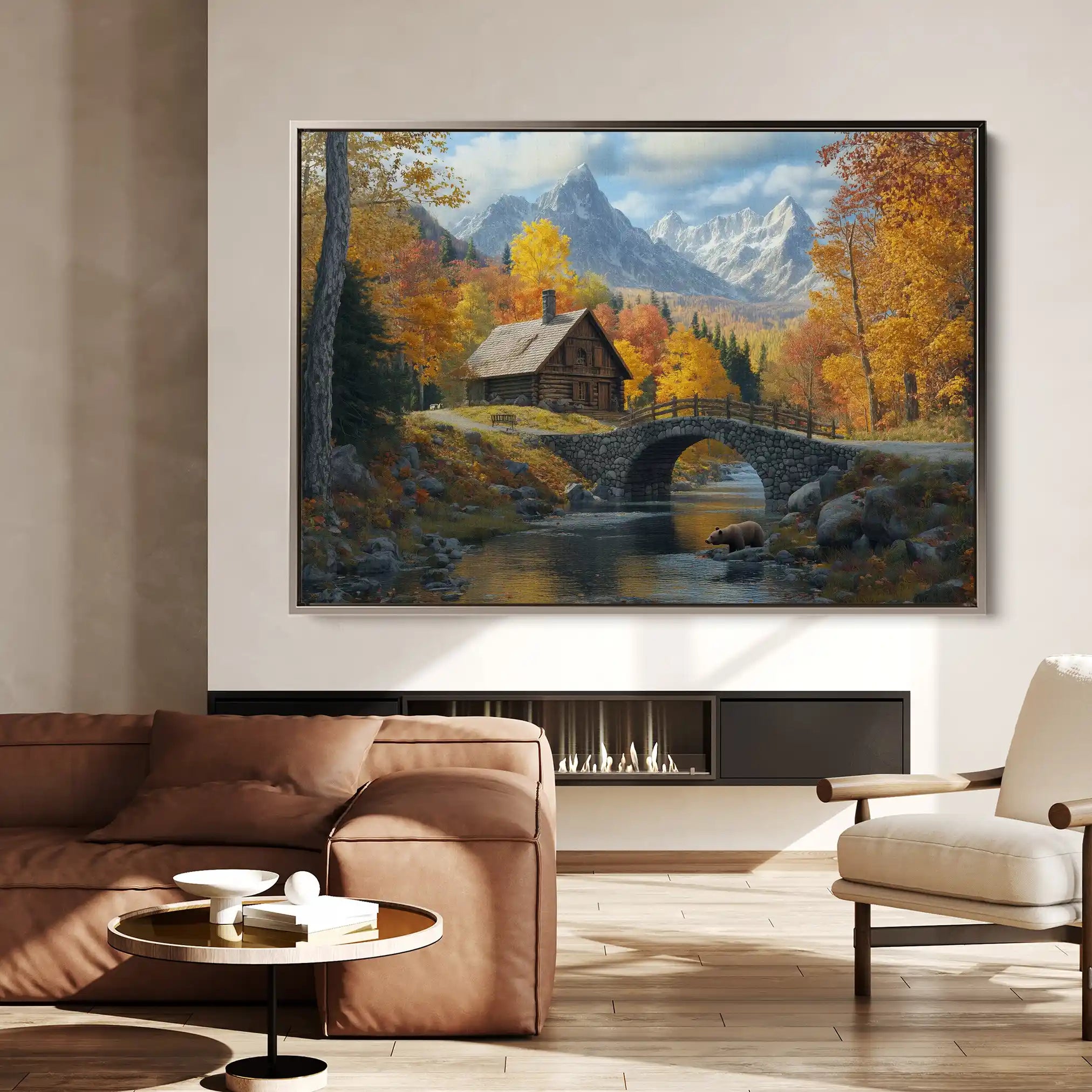 Landscape 160 Canvas Art 90 x 60 cm / Stretched on hidden frame