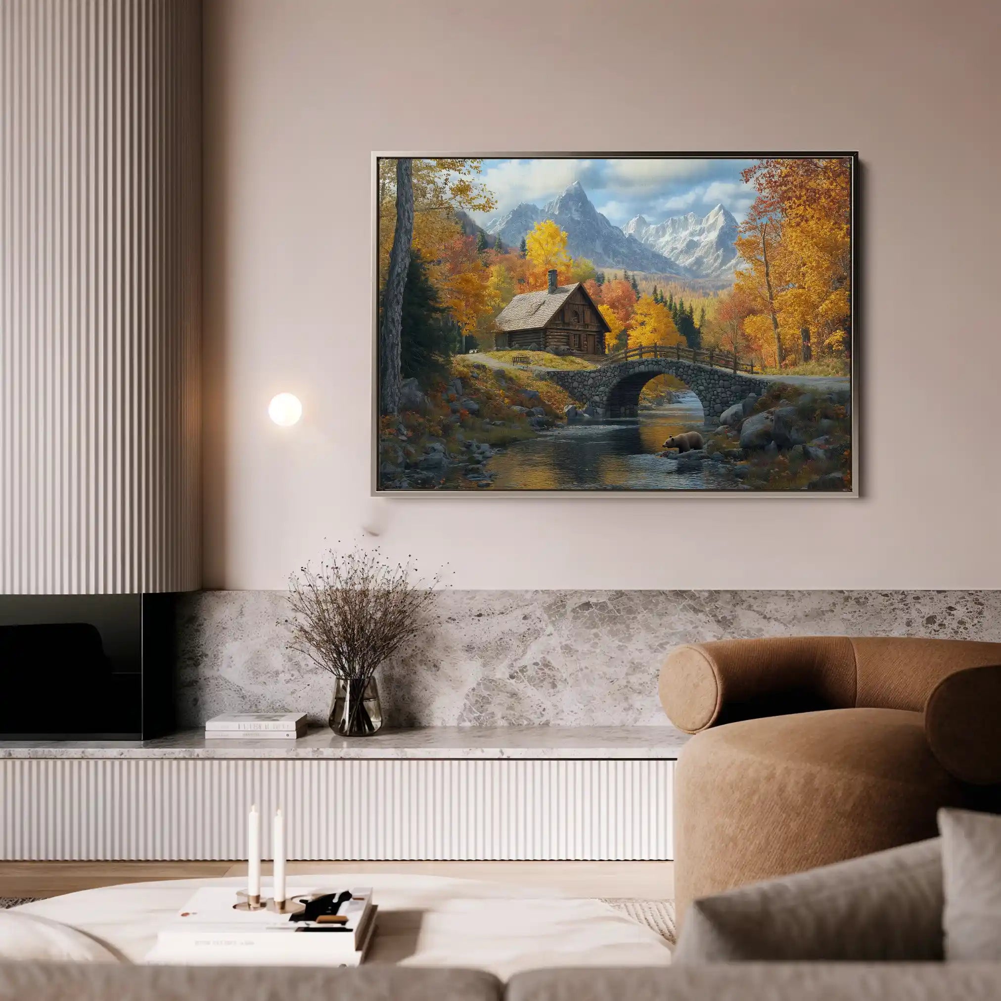 Landscape 160 Canvas Art 90 x 60 cm / Stretched on hidden frame