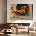 Horses 161 Canvas Art 90 x 60 cm / Stretched on hidden frame