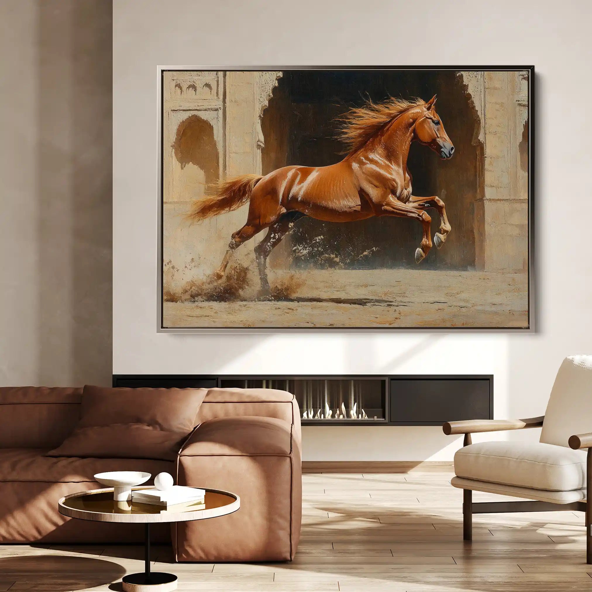 Horses 161 Canvas Art 90 x 60 cm / Stretched on hidden frame