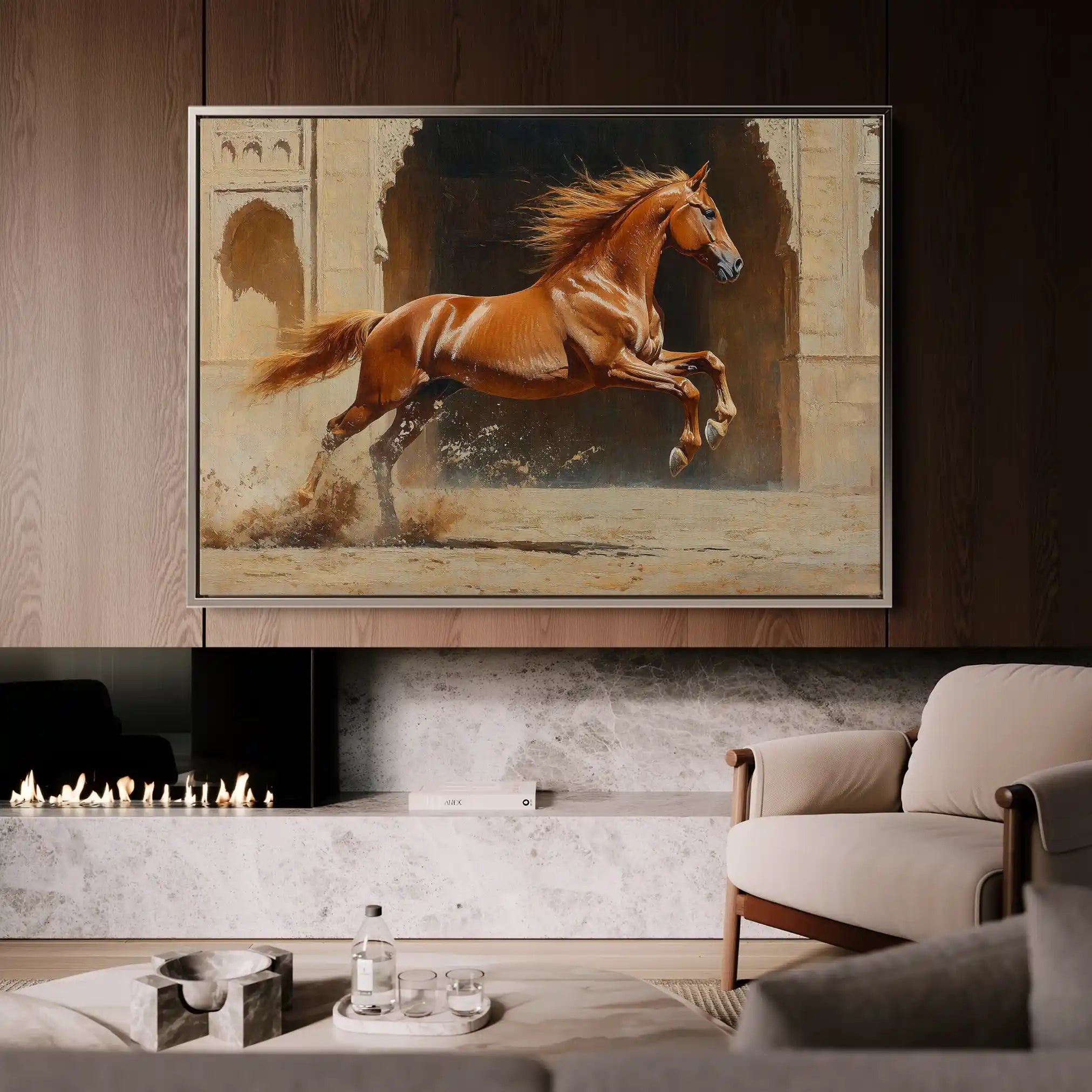 Horses 161 Canvas Art 90 x 60 cm / Stretched on hidden frame