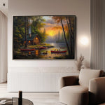 Landscape 161 Canvas Art 90 x 60 cm / Stretched on hidden frame