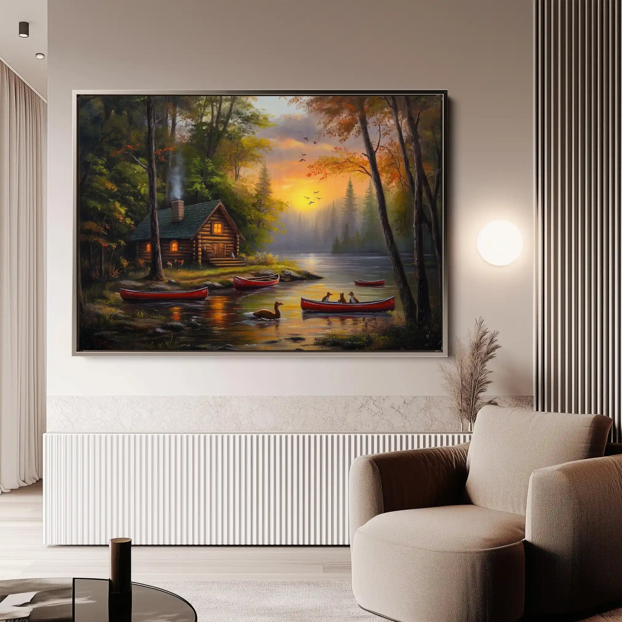 Landscape 161 Canvas Art 90 x 60 cm / Stretched on hidden frame