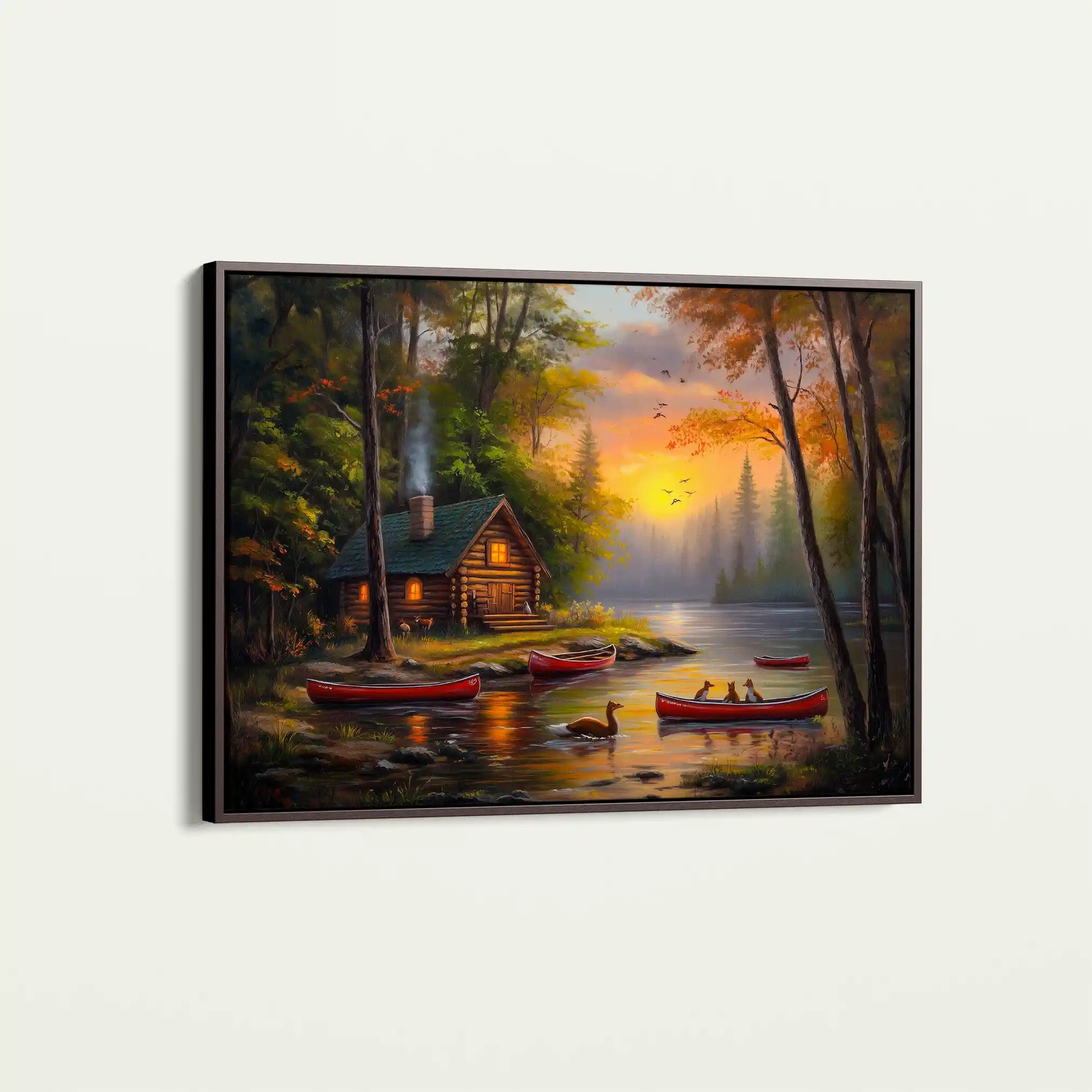 Landscape 161 Canvas Art 90 x 60 cm / Stretched on hidden frame