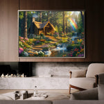 Landscape 162 Canvas Art 90 x 60 cm / Stretched on hidden frame