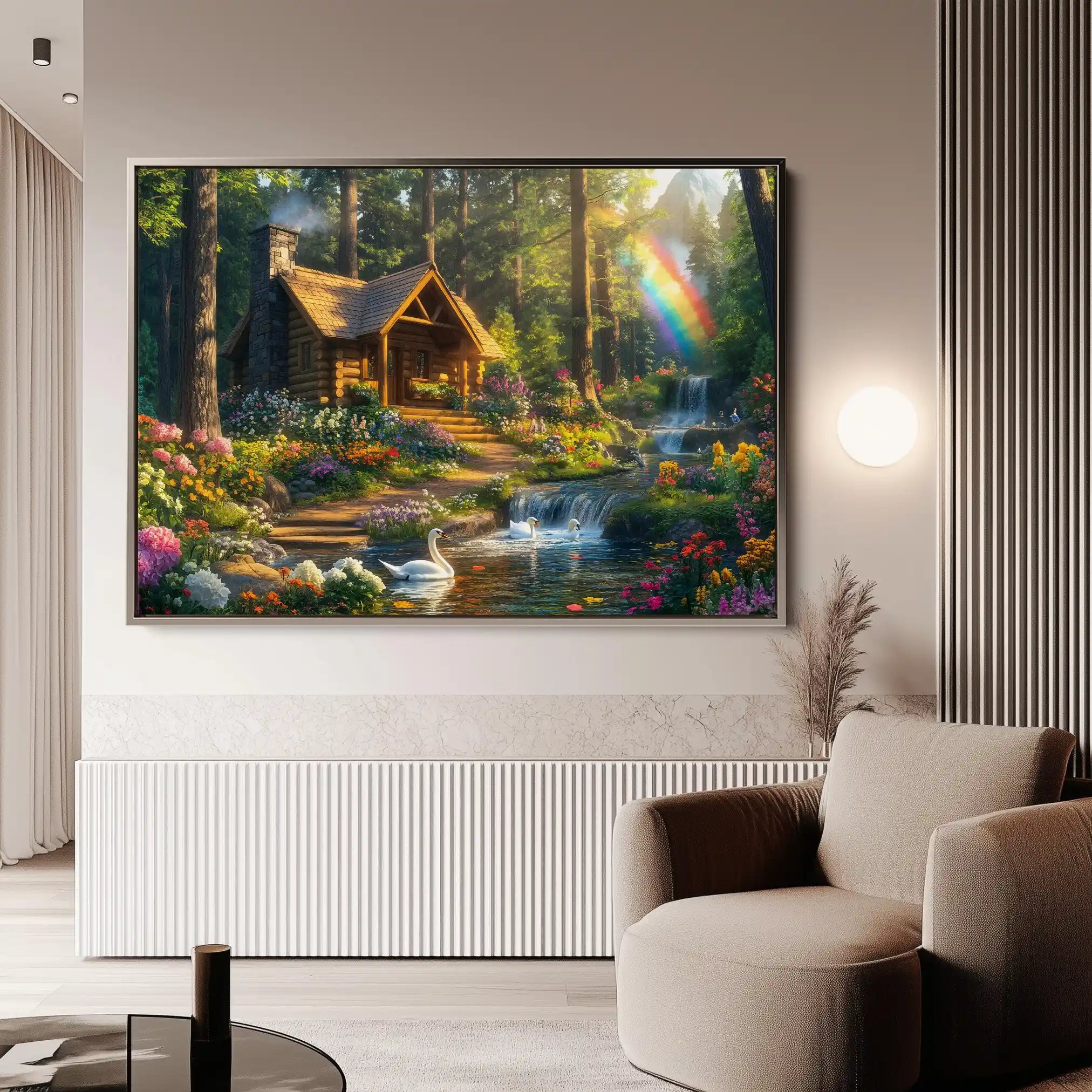 Landscape 162 Canvas Art 90 x 60 cm / Stretched on hidden frame