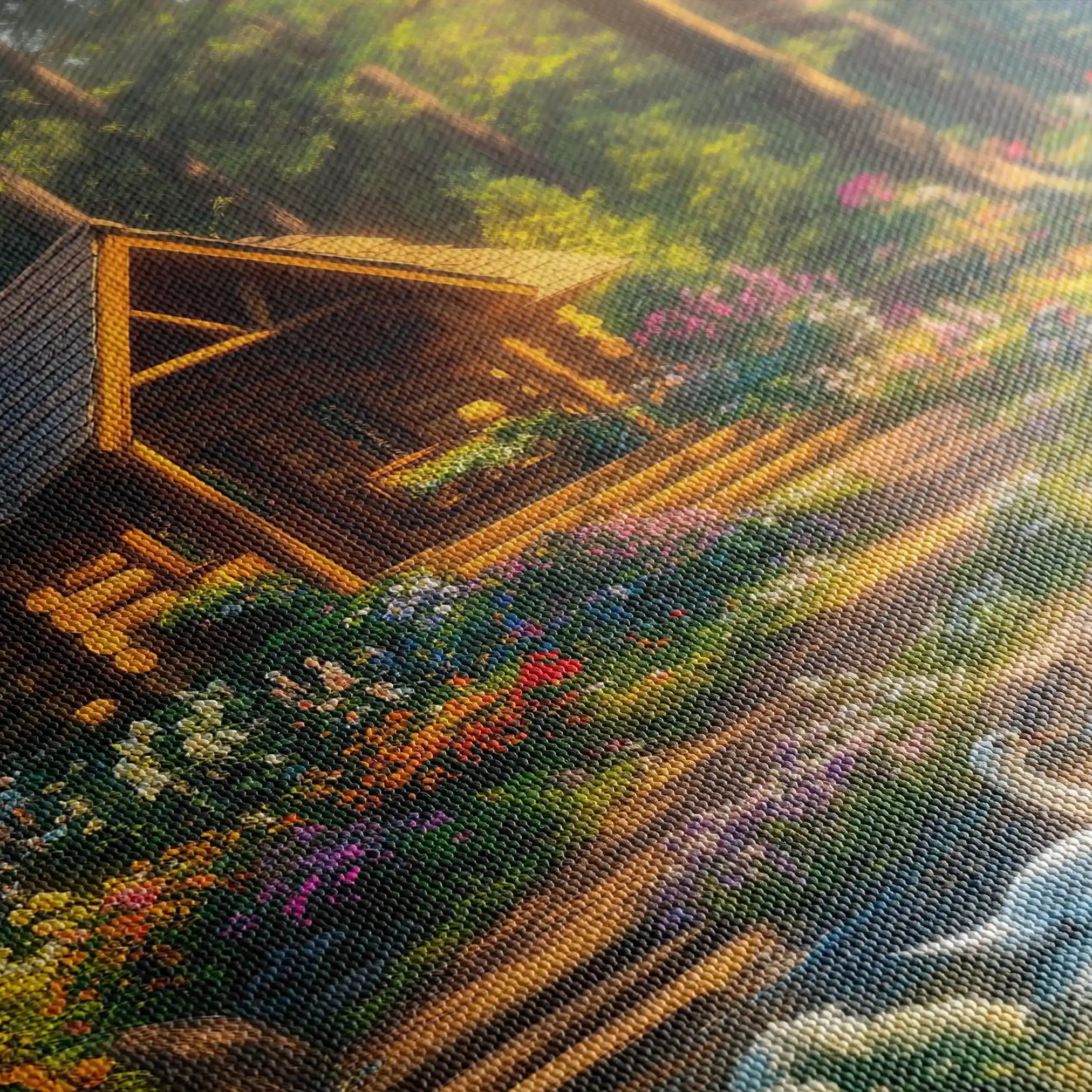 Landscape 162 Canvas Art 90 x 60 cm / Stretched on hidden frame