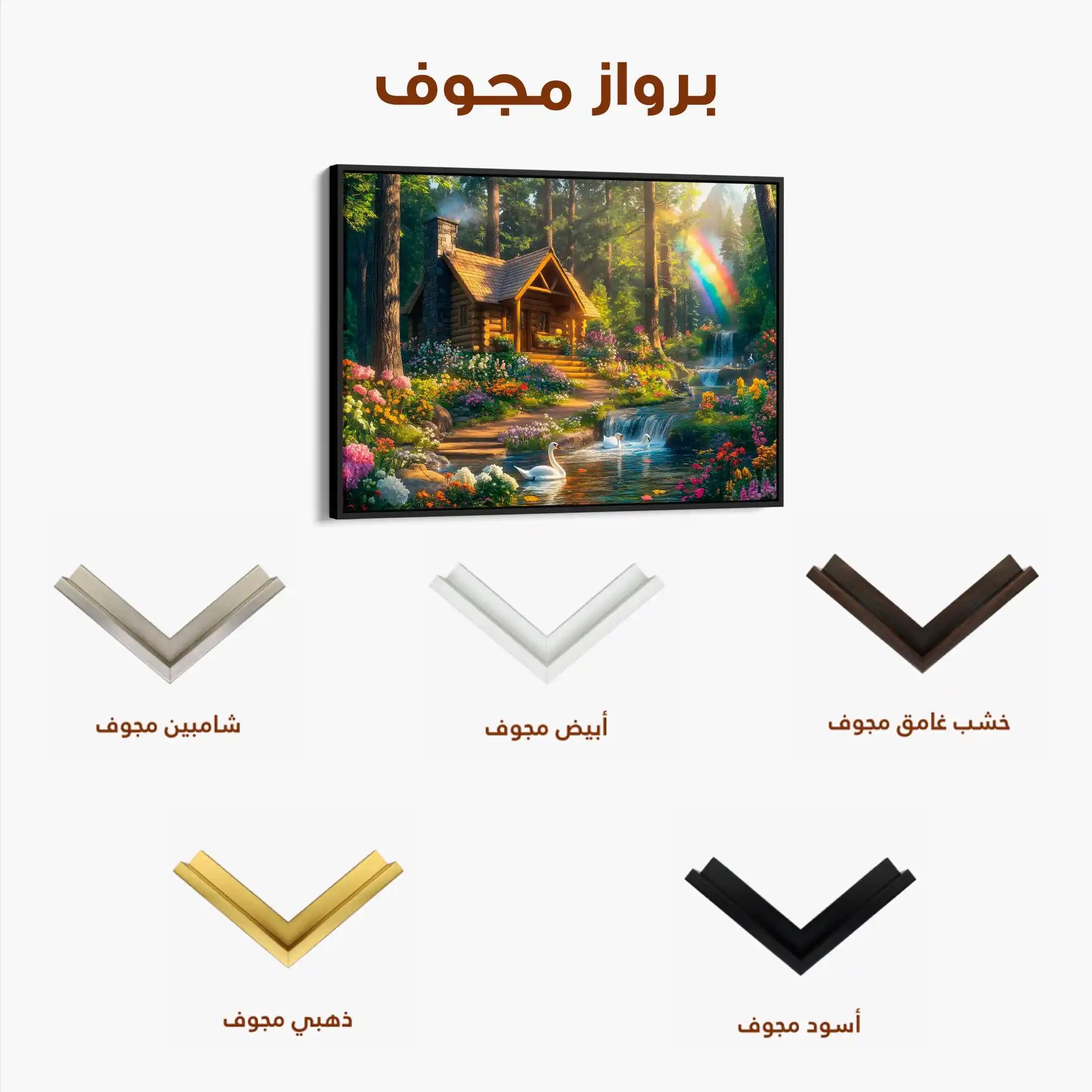 Landscape 162 Canvas Art 90 x 60 cm / Stretched on hidden frame