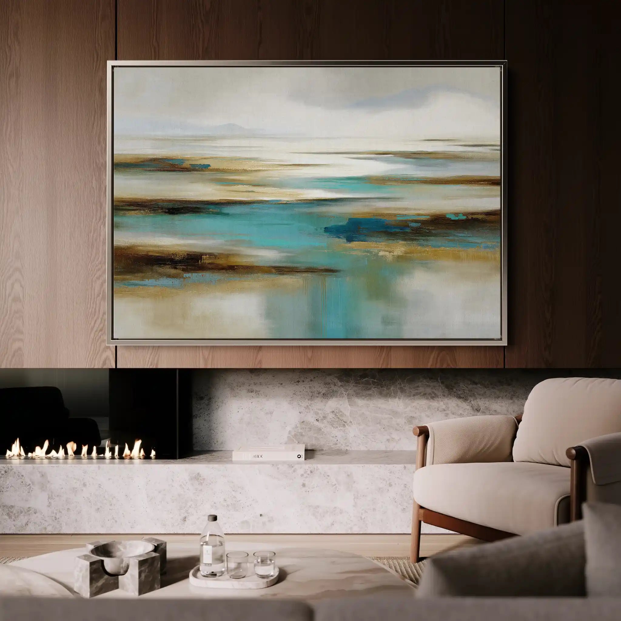 Abstract 1629 Canvas Art 60 x 40 cm / Stretched on hidden frame