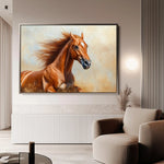 Horses 163 Canvas Art 90 x 60 cm / Stretched on hidden frame