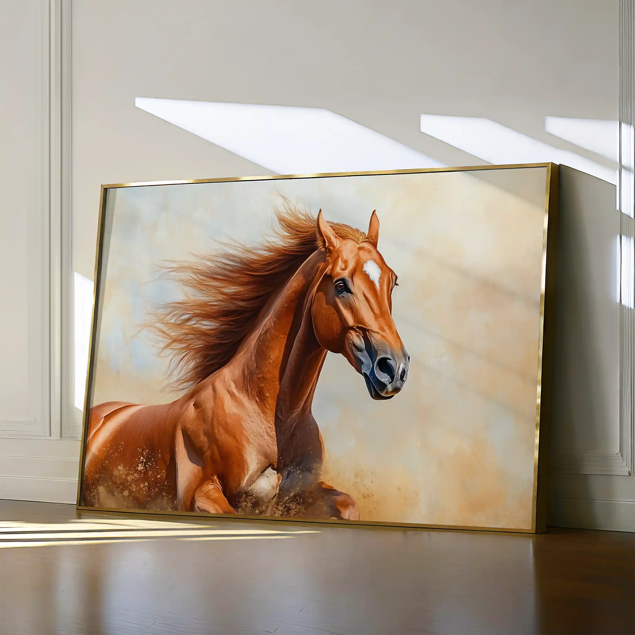 Horses 163 Canvas Art 90 x 60 cm / Stretched on hidden frame