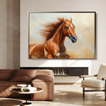 Horses 163 Canvas Art 90 x 60 cm / Stretched on hidden frame