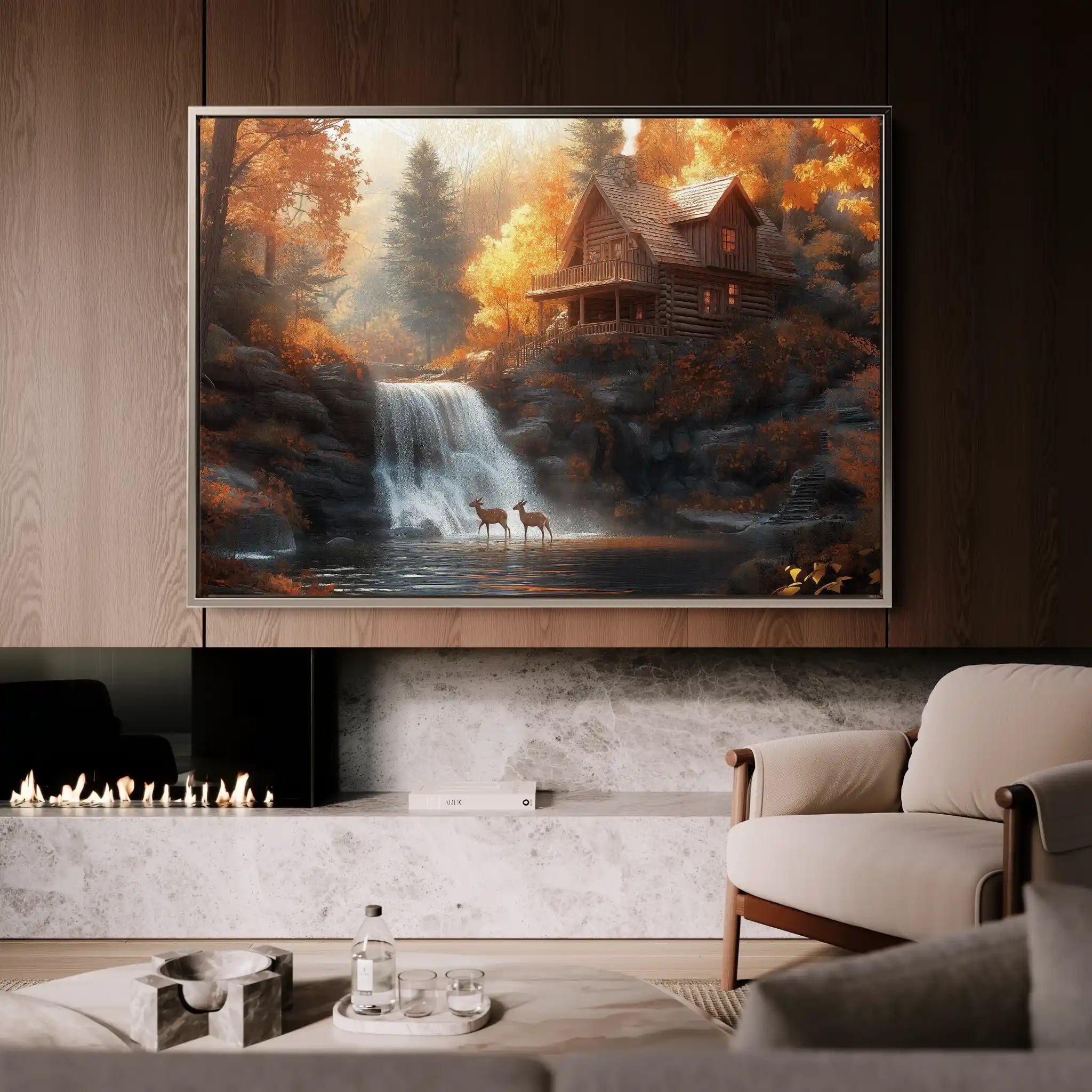 Landscape 164 Canvas Art 90 x 60 cm / Stretched on hidden frame