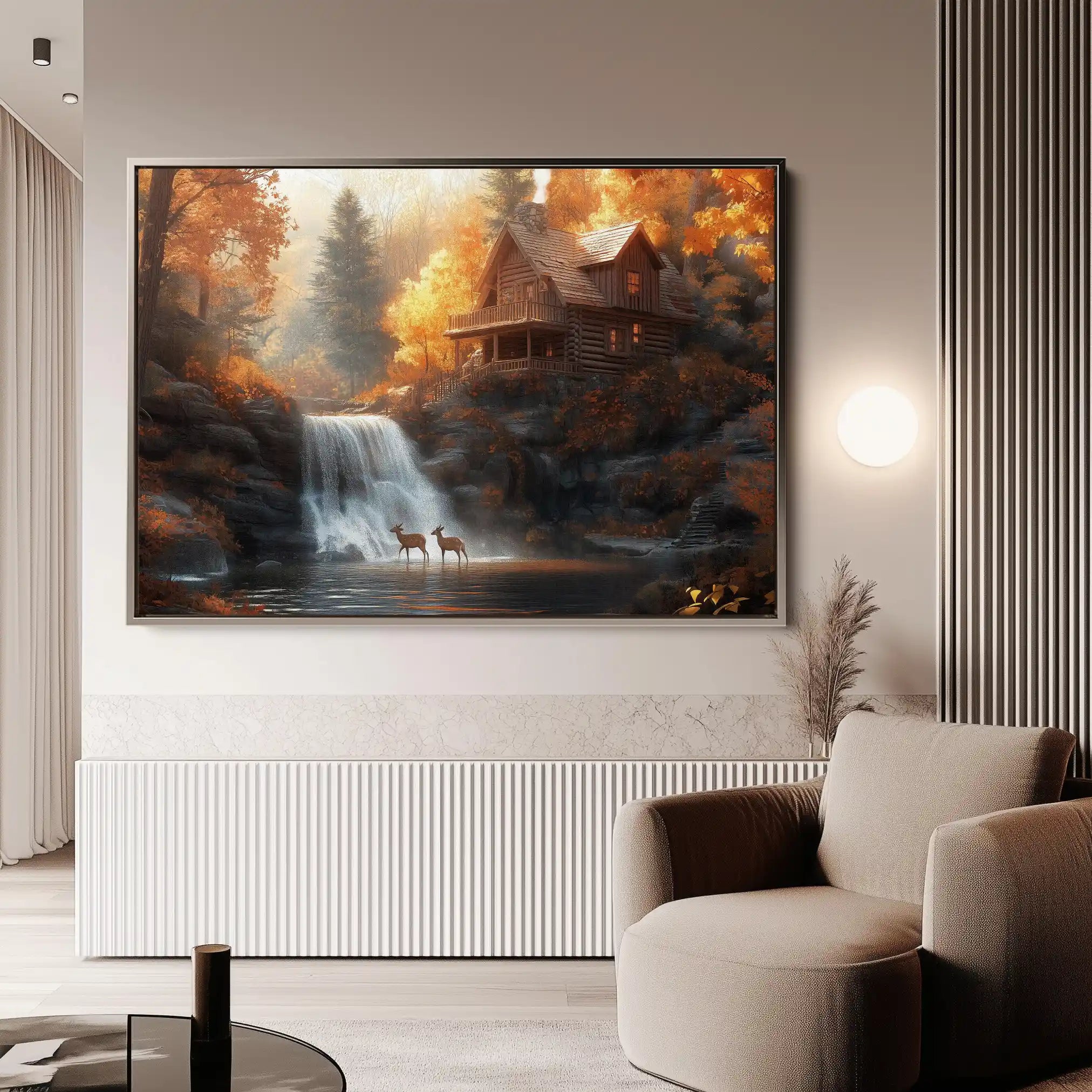 Landscape 164 Canvas Art 90 x 60 cm / Stretched on hidden frame