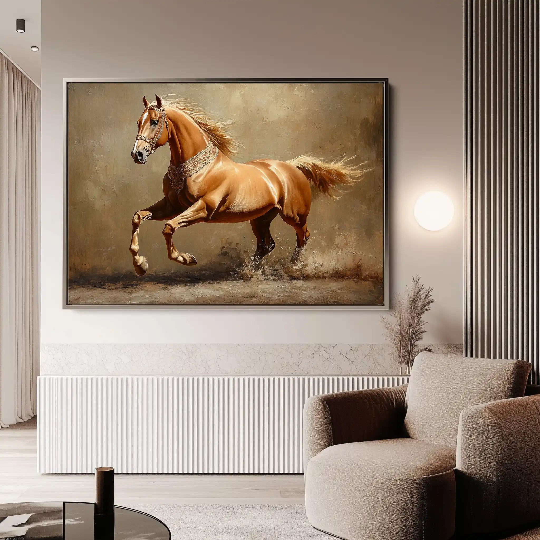Horses 165 Canvas Art 90 x 60 cm / Stretched on hidden frame