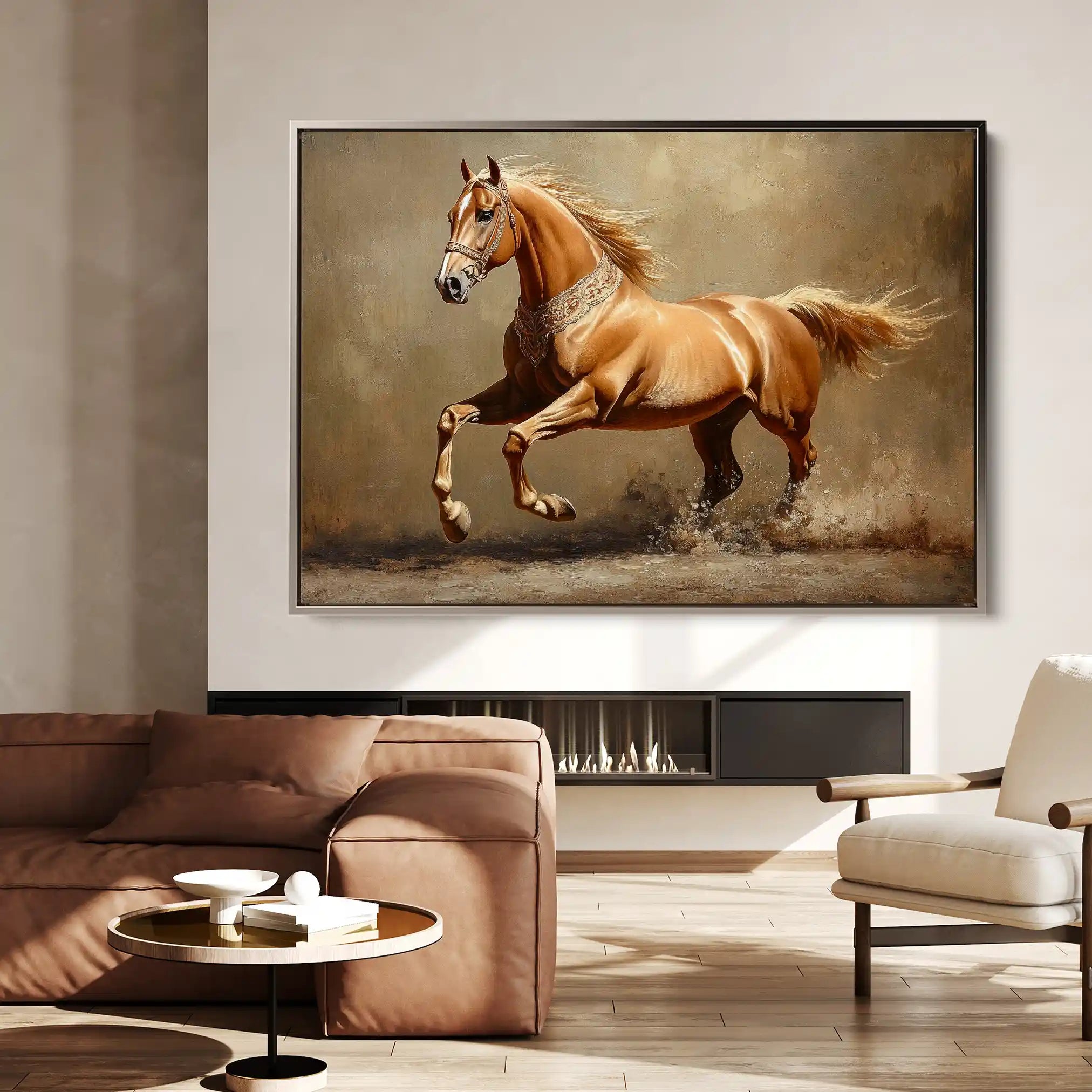 Horses 165 Canvas Art 90 x 60 cm / Stretched on hidden frame