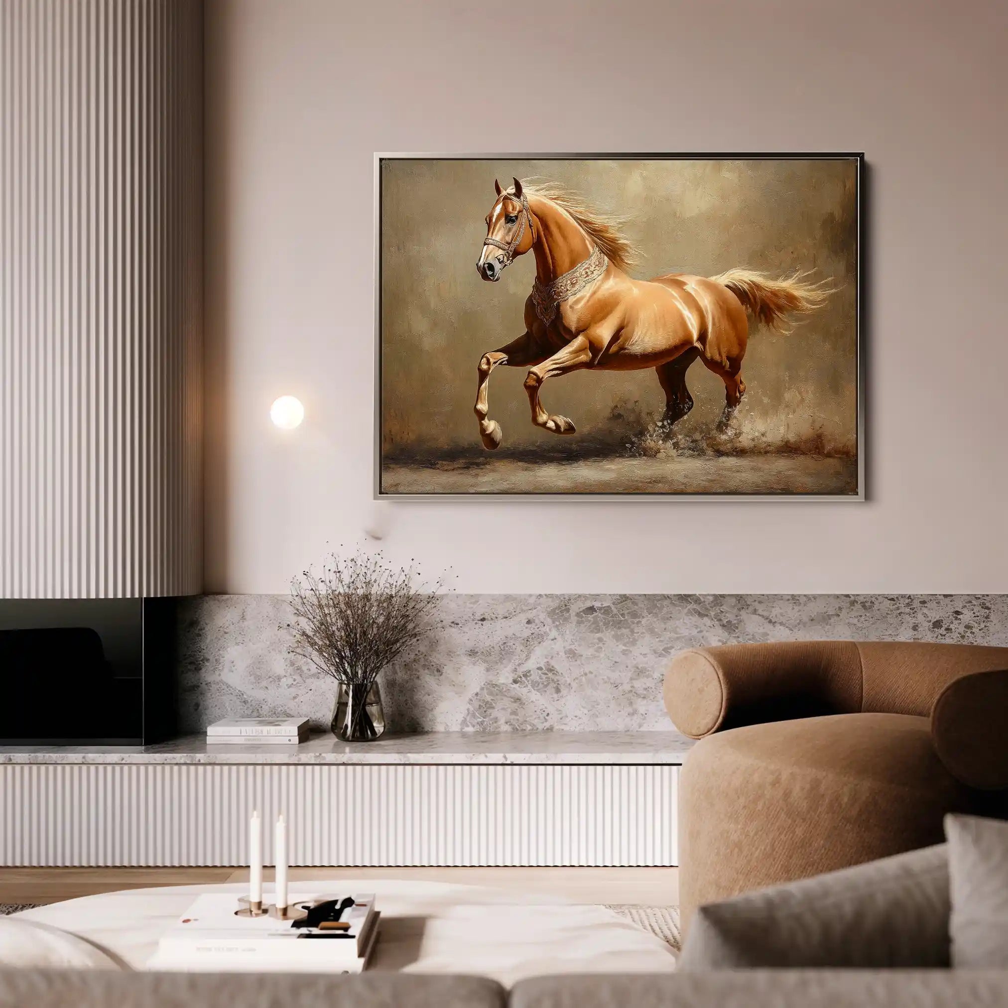 Horses 165 Canvas Art 90 x 60 cm / Stretched on hidden frame