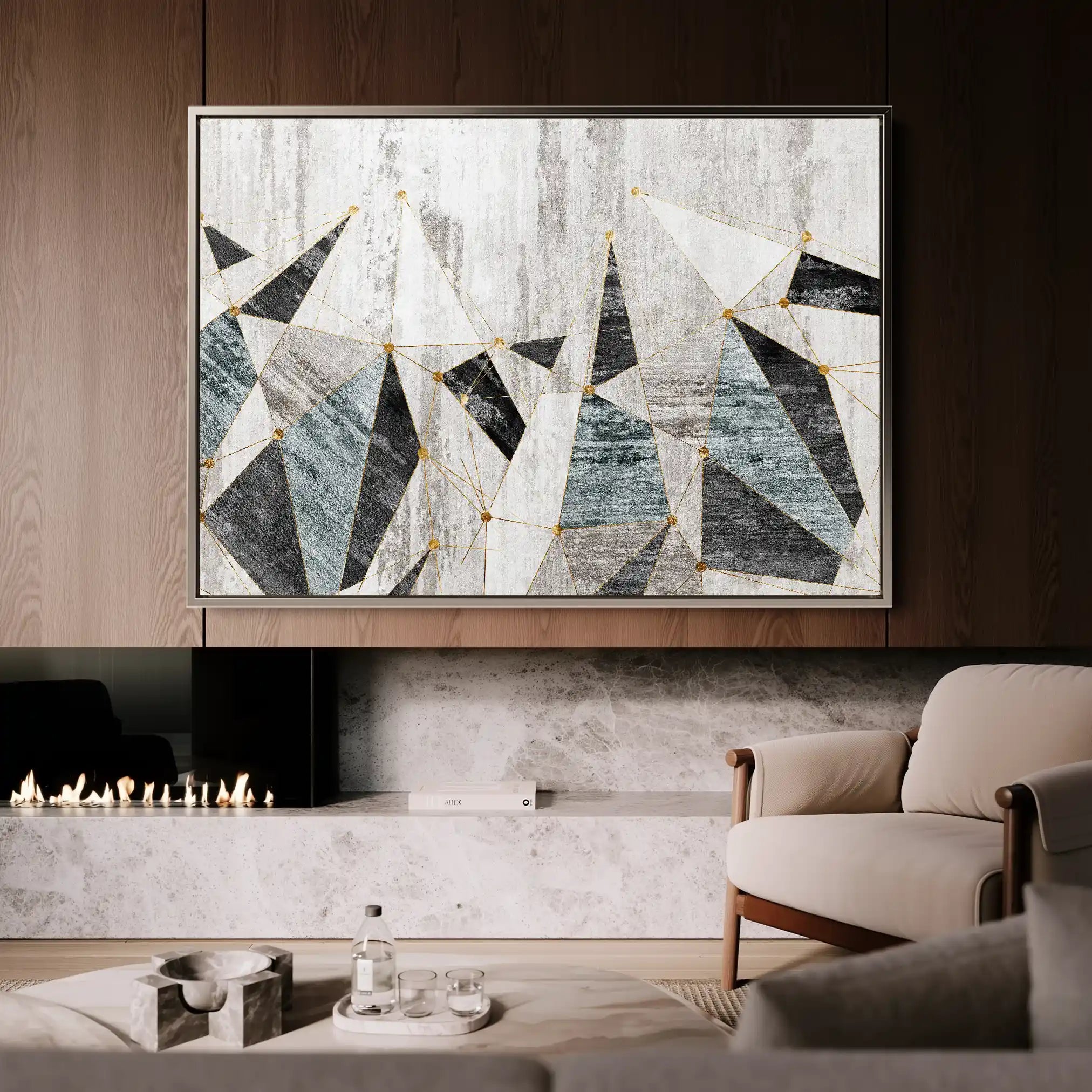 Abstract 166 Canvas Art 60 x 40 cm / Stretched on hidden frame