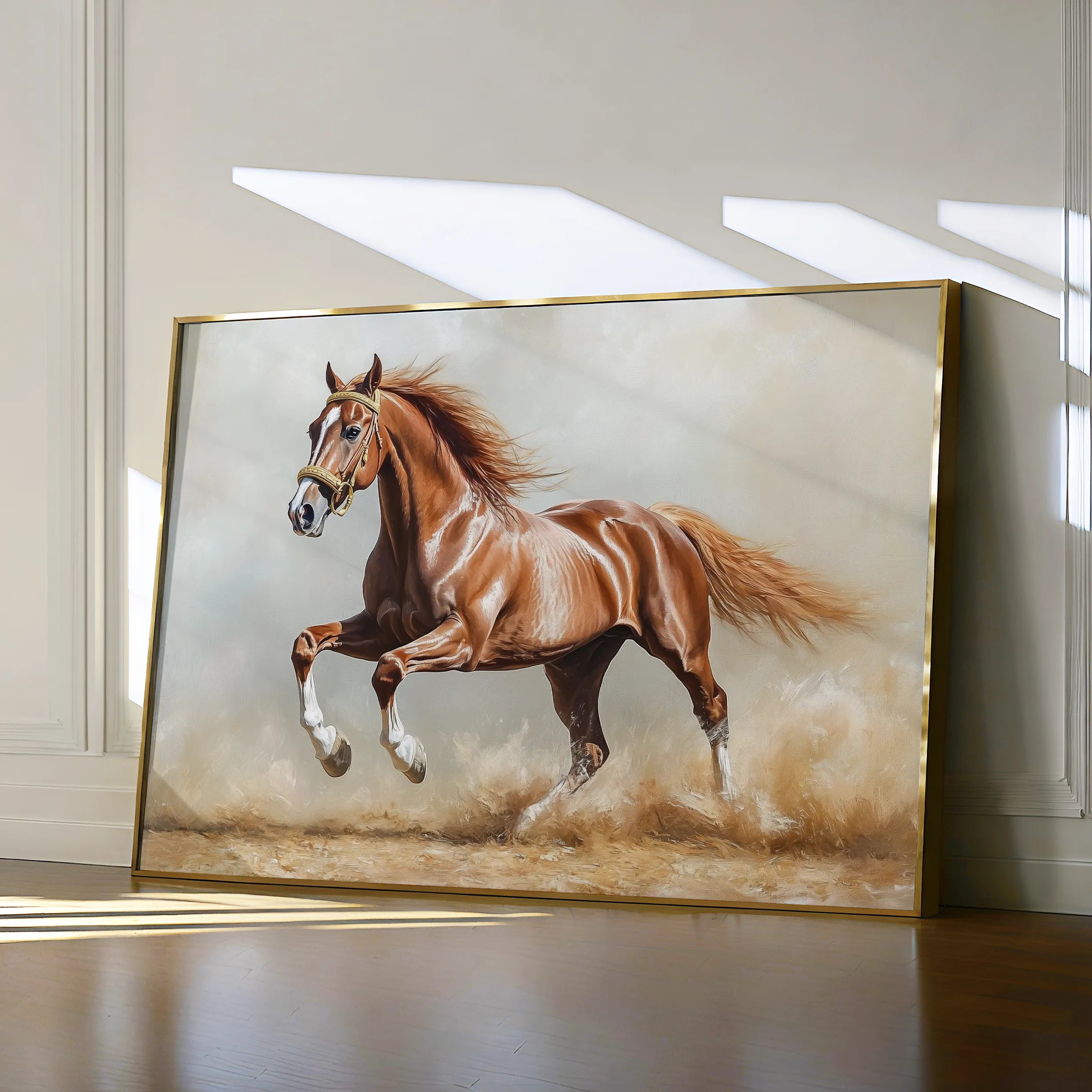 Horses Canvas Wall Art WAD166-H 90 x 60 cm / Stretched on hidden frame