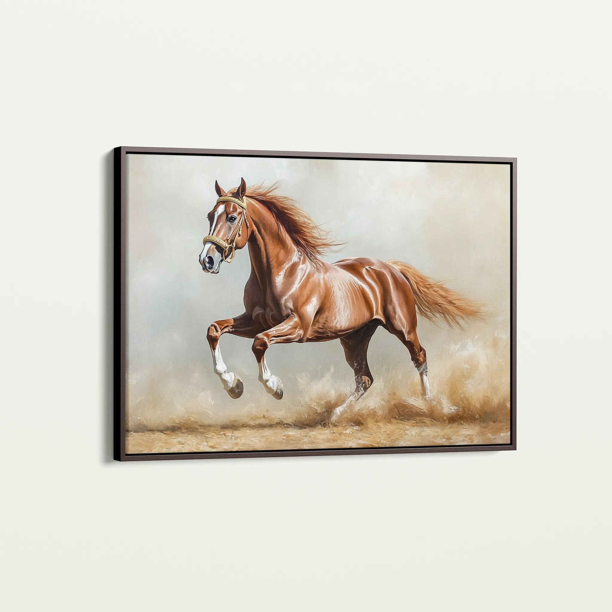 Horses Canvas Wall Art WAD166-H 90 x 60 cm / Stretched on hidden frame