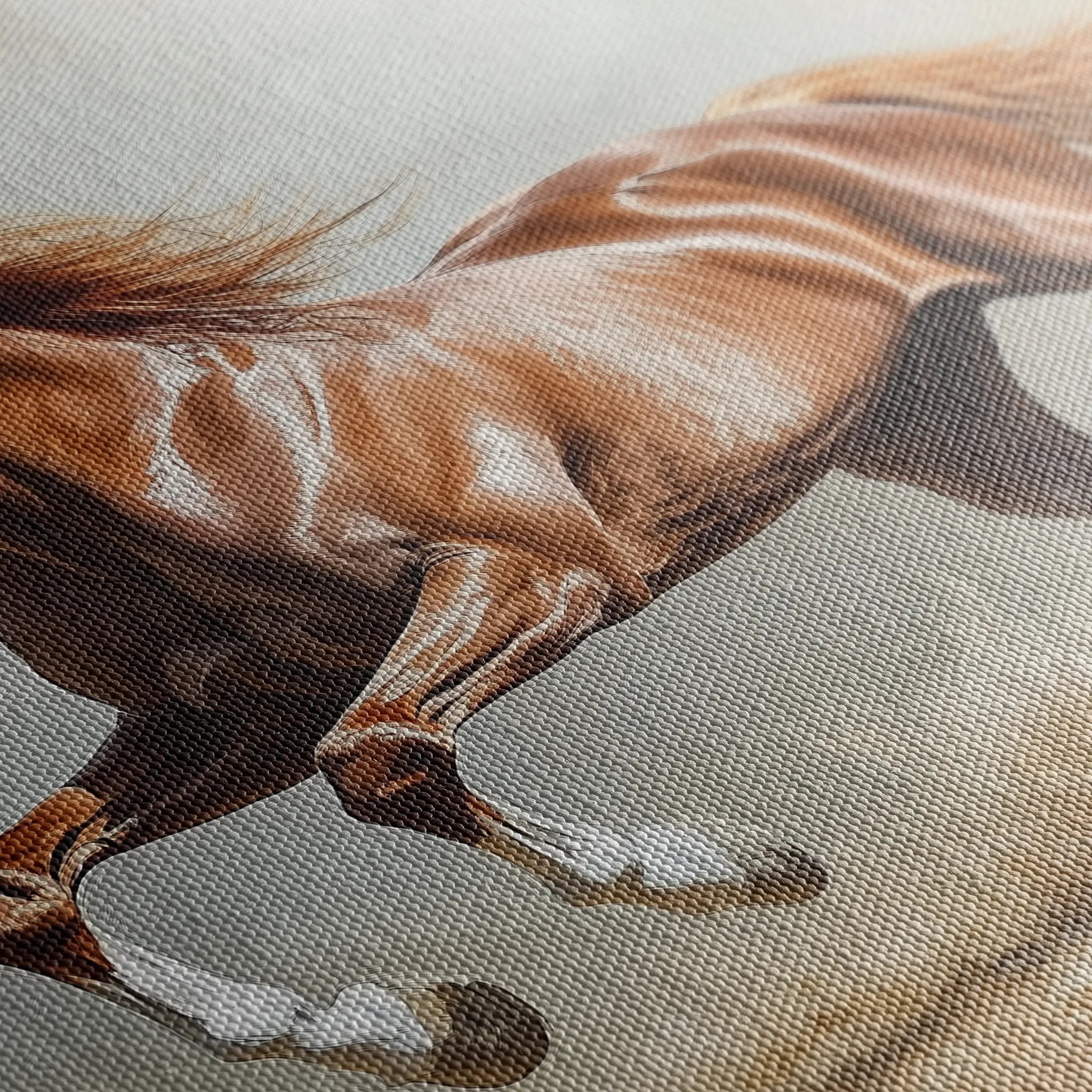 Horses Canvas Wall Art WAD166-H 90 x 60 cm / Stretched on hidden frame