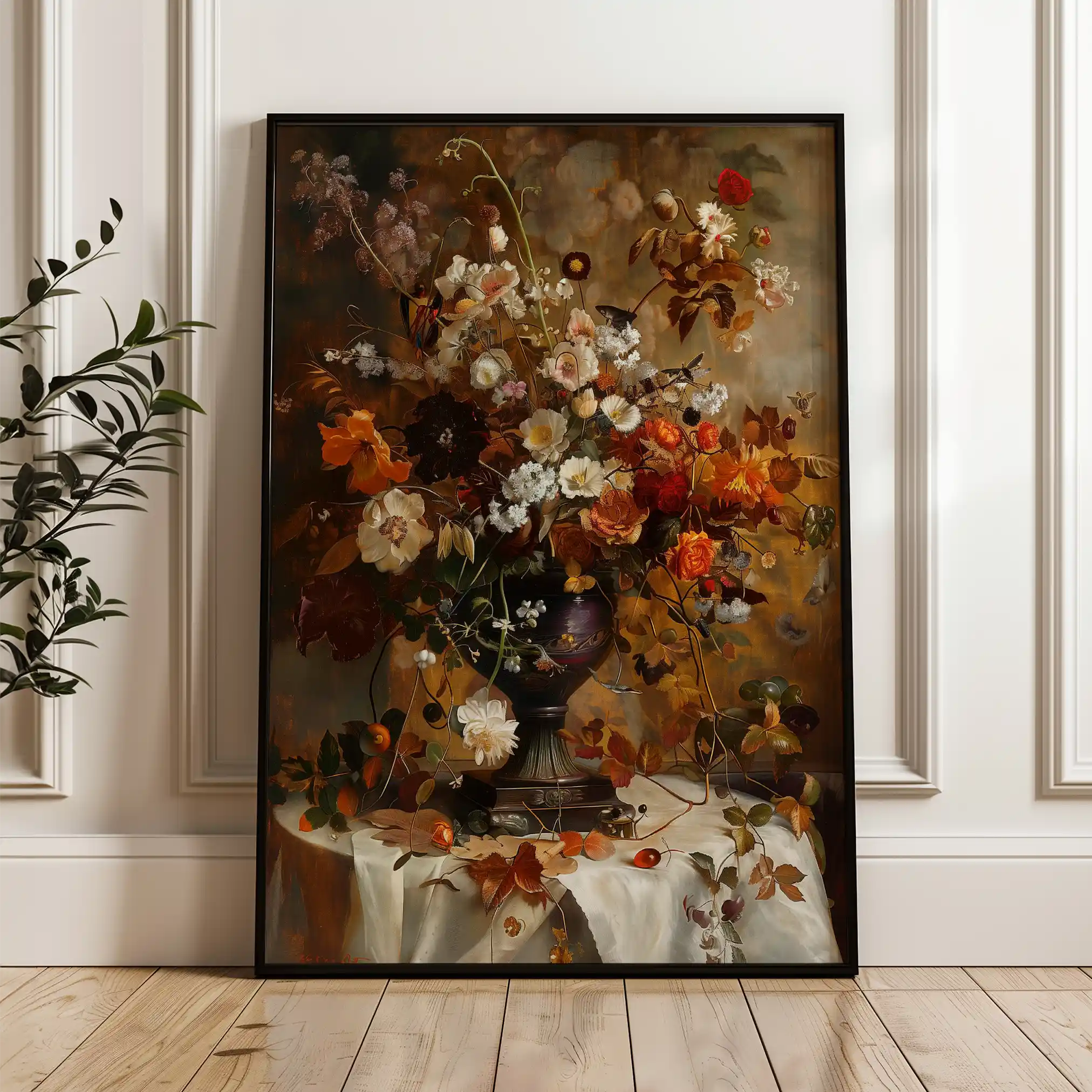 Floral Canvas Wall Art WAD167-F 90 x 60 cm / Stretched on hidden frame