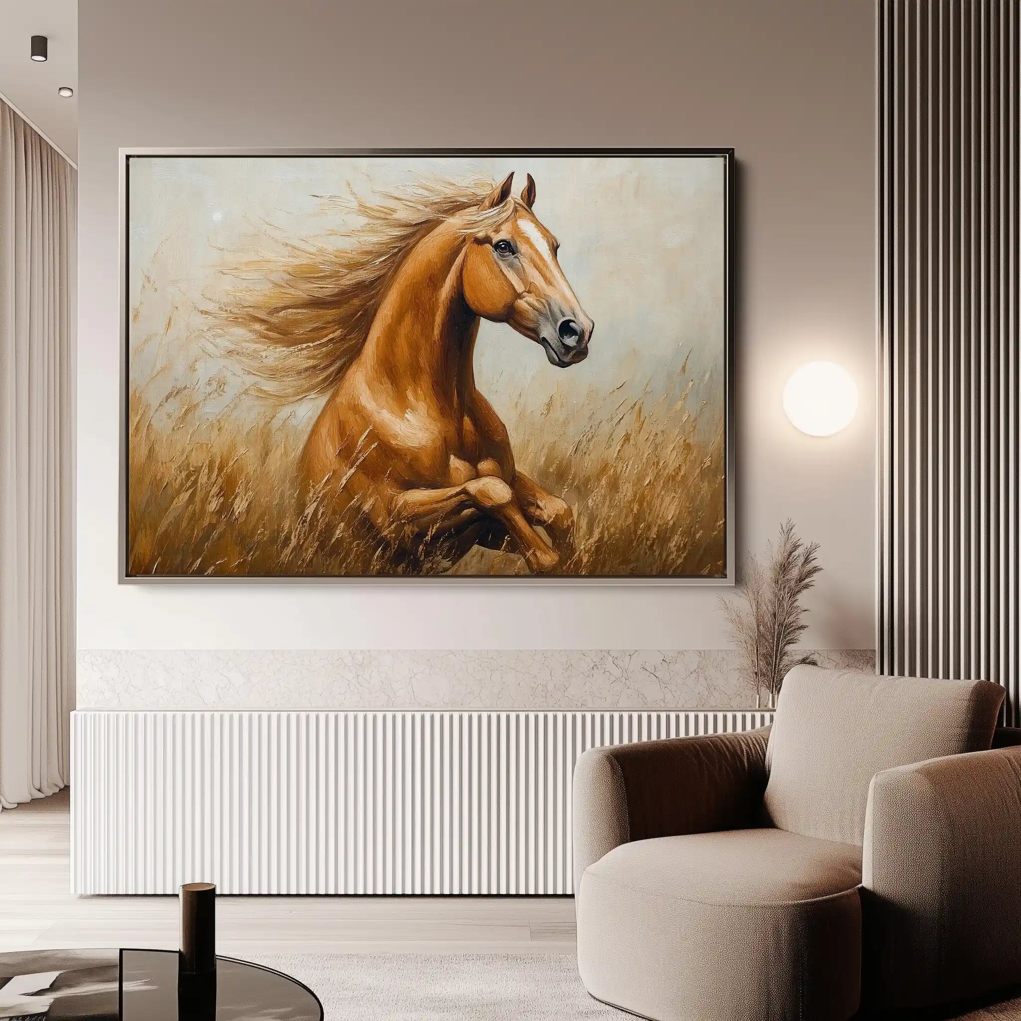 Horses 167 Canvas Art 90 x 60 cm / Stretched on hidden frame