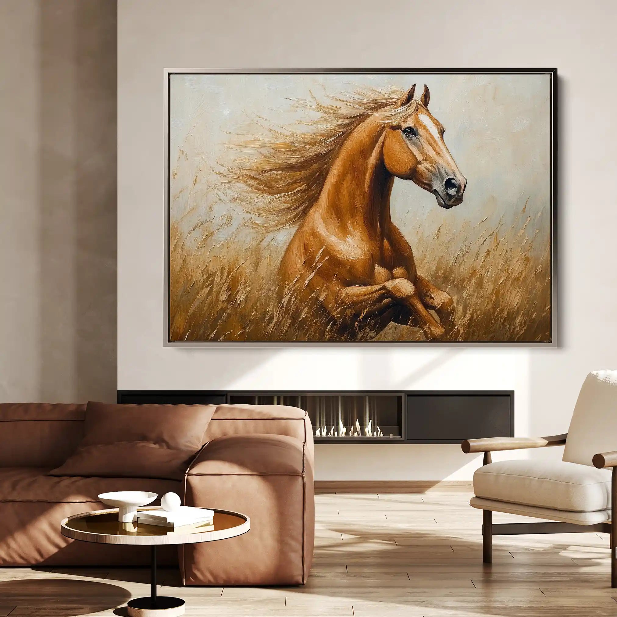 Horses 167 Canvas Art 90 x 60 cm / Stretched on hidden frame