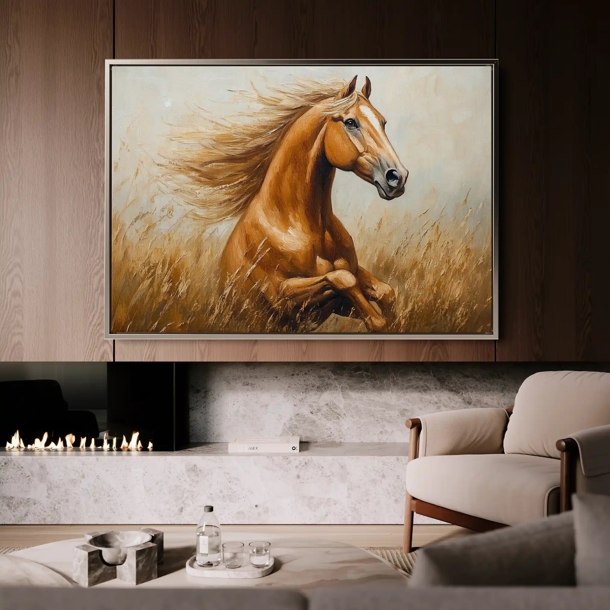 Horses 167 Canvas Art 90 x 60 cm / Stretched on hidden frame