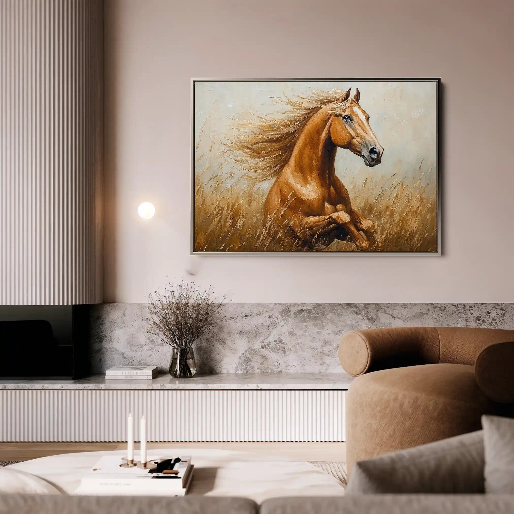 Horses 167 Canvas Art 90 x 60 cm / Stretched on hidden frame