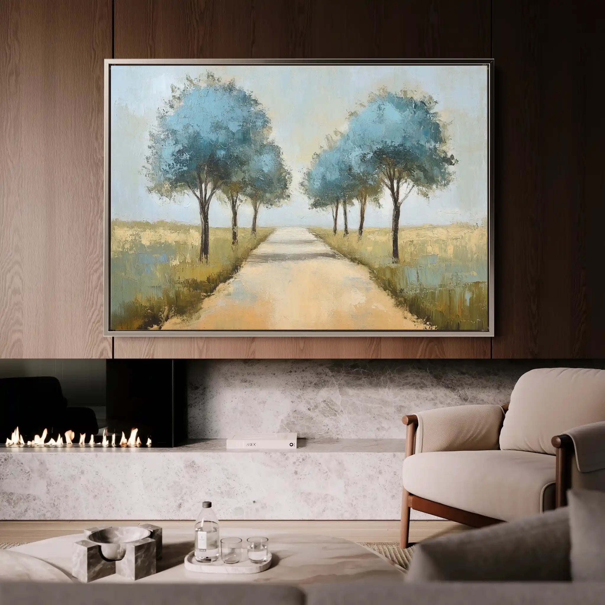 Landscape 167 Canvas Art 90 x 60 cm / Stretched on hidden frame