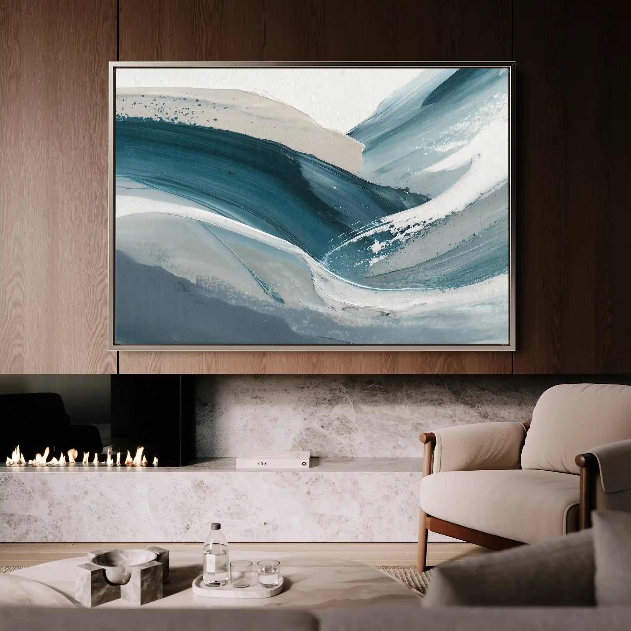 Abstract 1674 Canvas Art 60 x 40 cm / Stretched on hidden frame