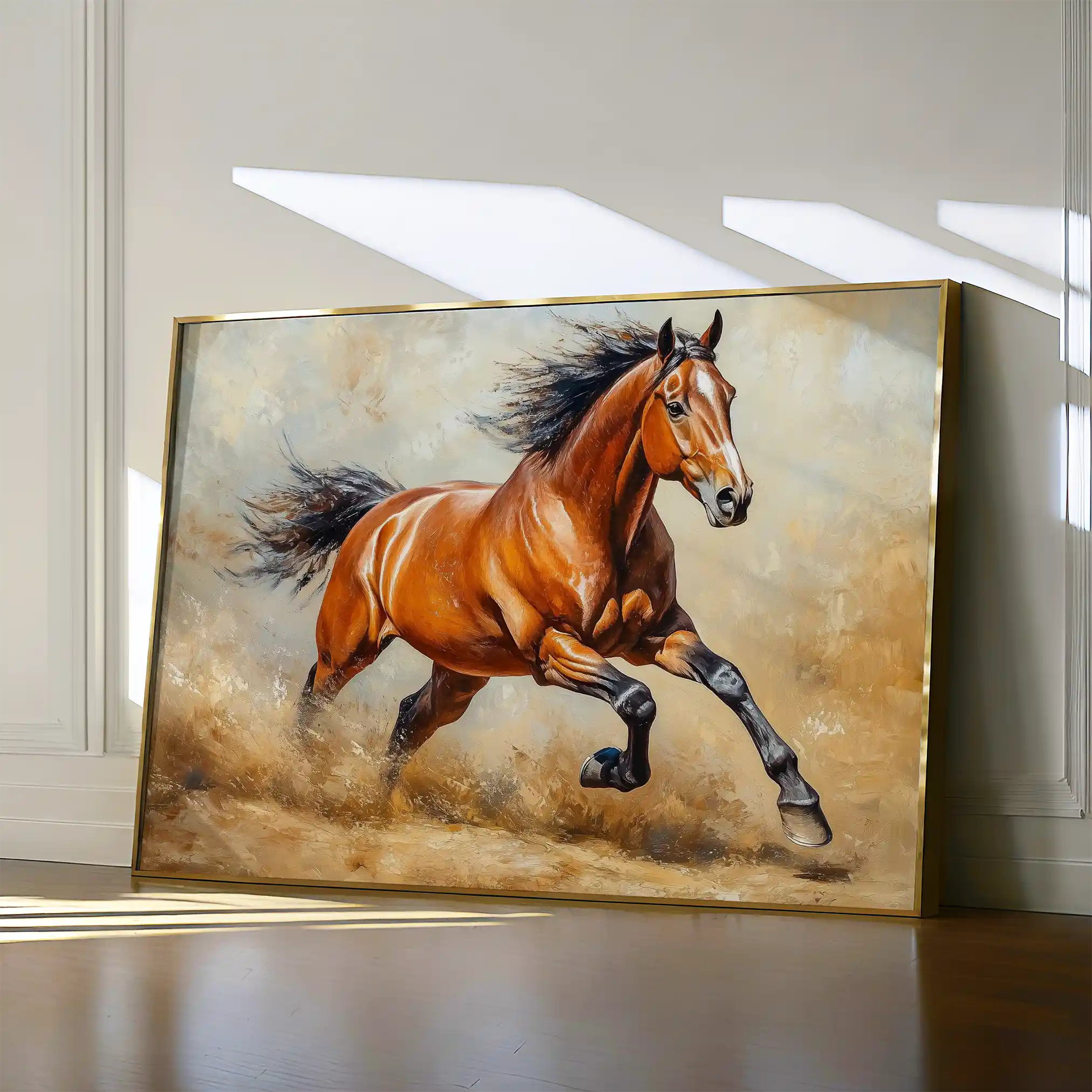 Horses 168 Canvas Art 90 x 60 cm / Stretched on hidden frame