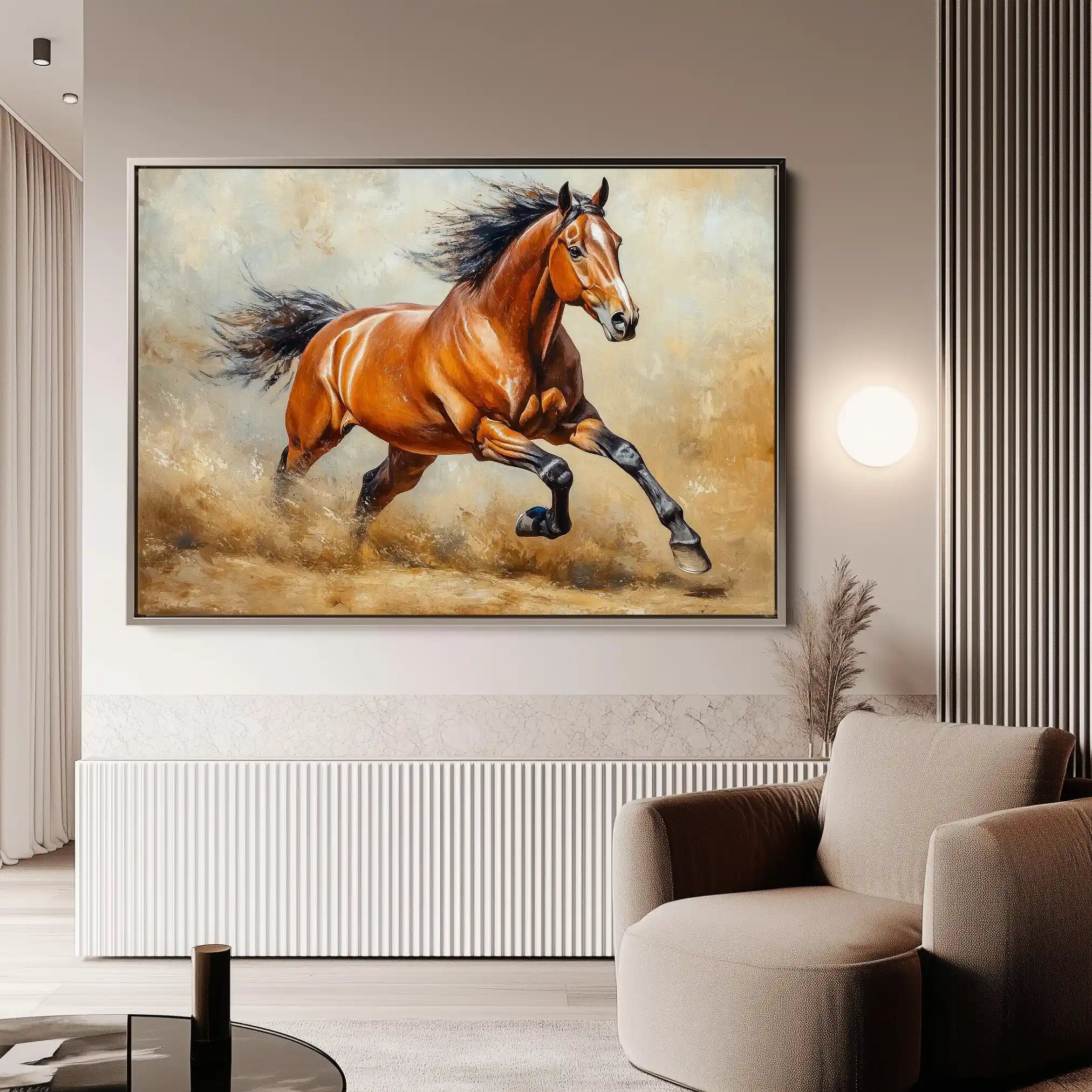 Horses 168 Canvas Art 90 x 60 cm / Stretched on hidden frame