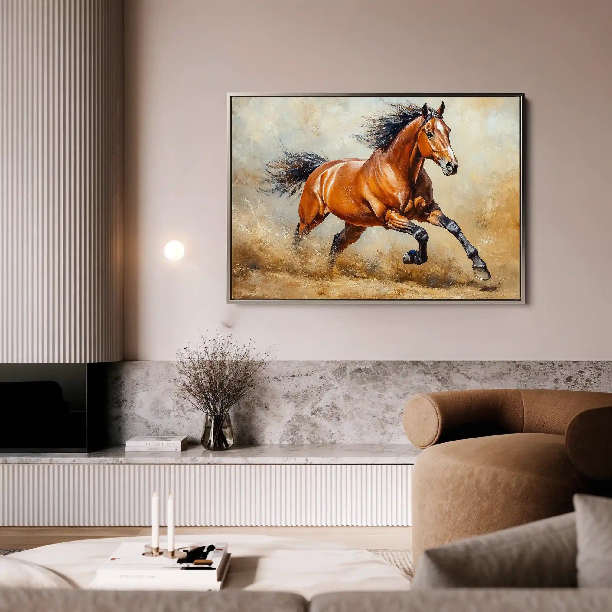 Horses 168 Canvas Art 90 x 60 cm / Stretched on hidden frame