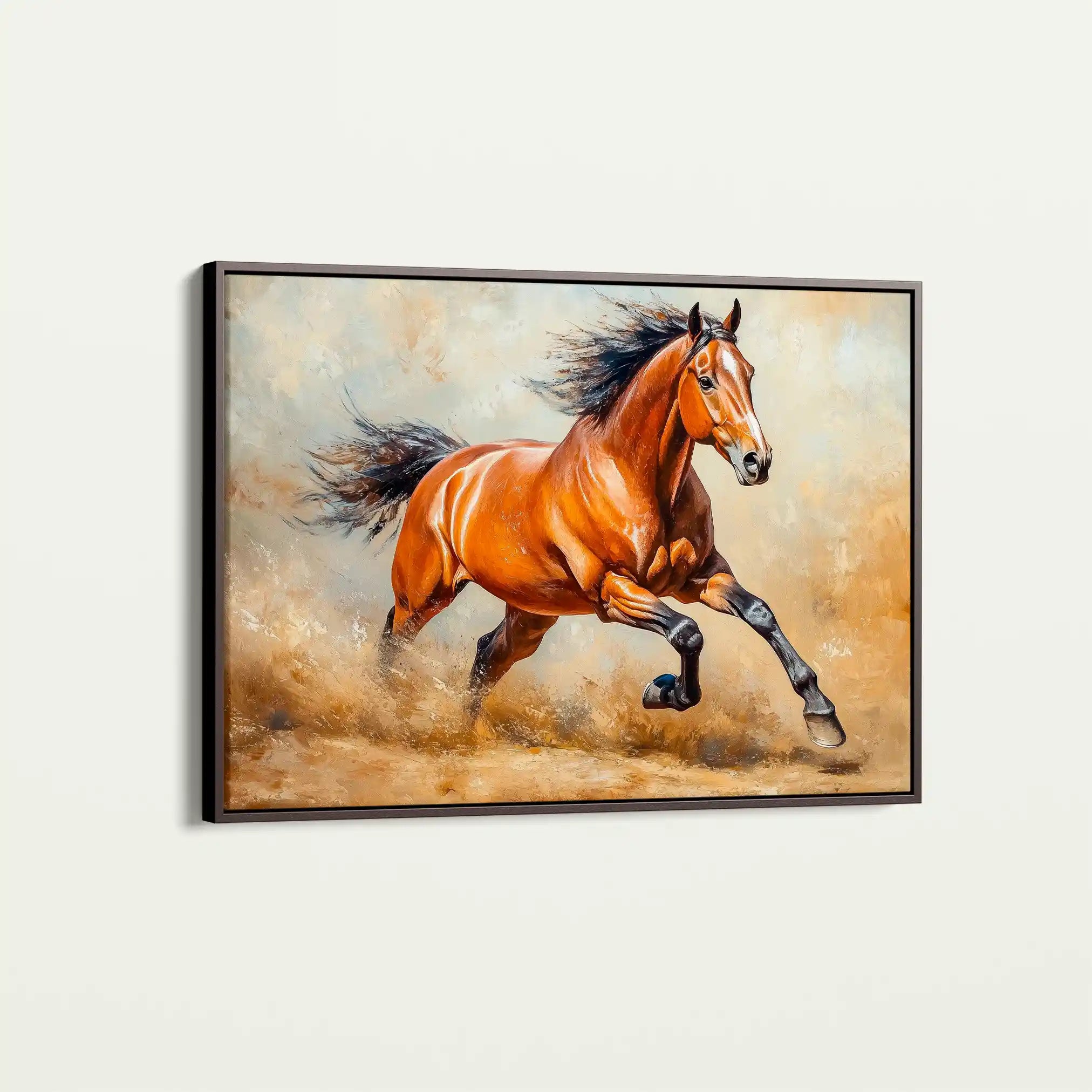 Horses 168 Canvas Art 90 x 60 cm / Stretched on hidden frame