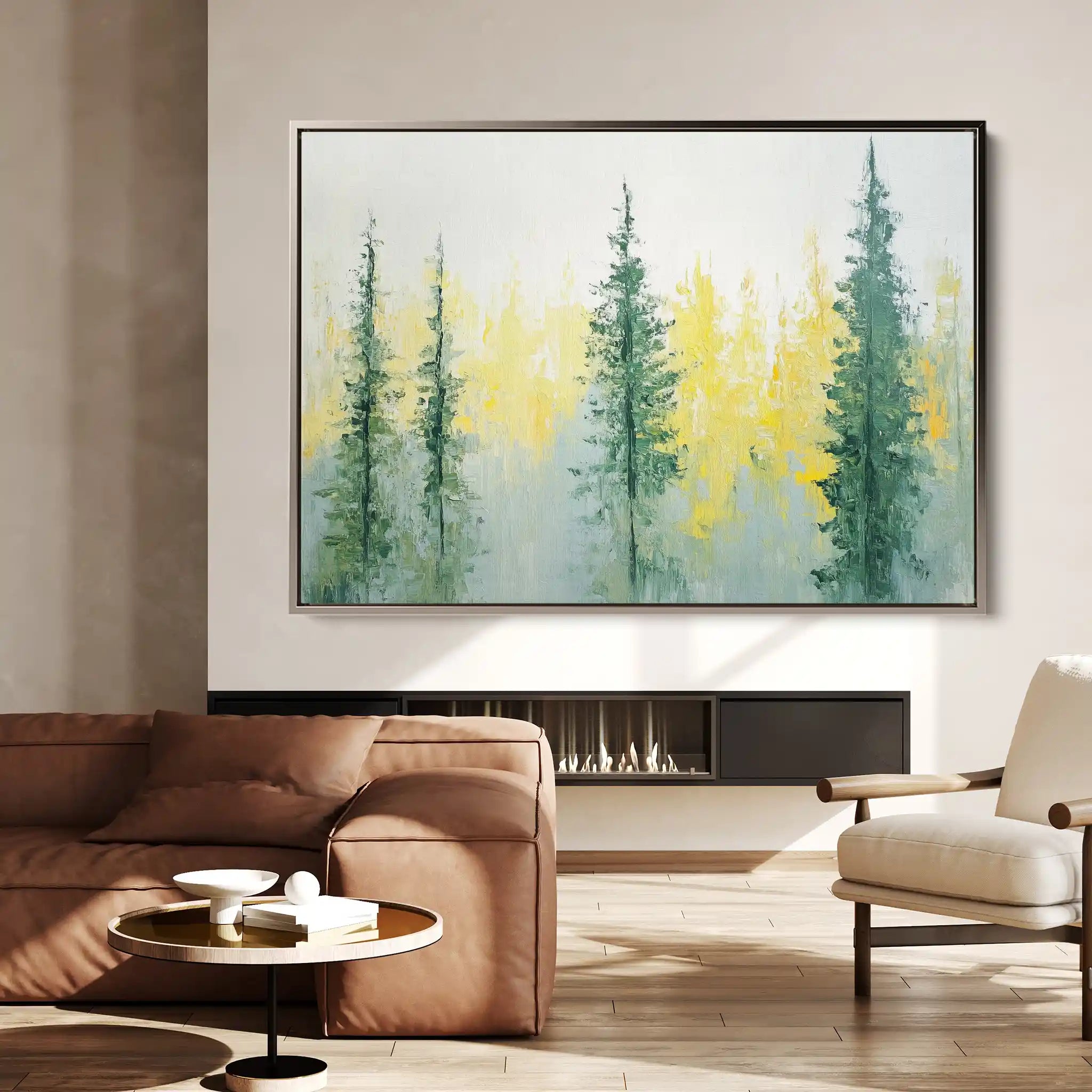 Landscape 168 Canvas Art 90 x 60 cm / Stretched on hidden frame