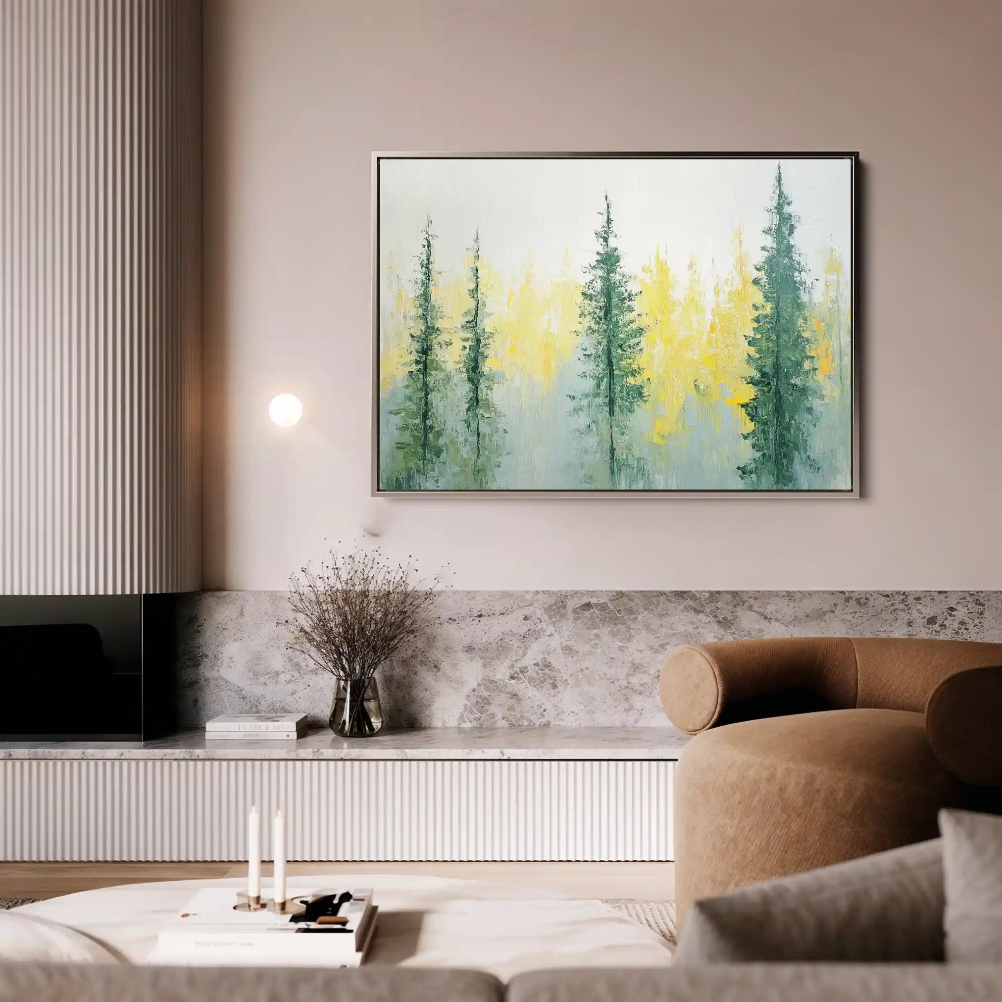 Landscape 168 Canvas Art 90 x 60 cm / Stretched on hidden frame