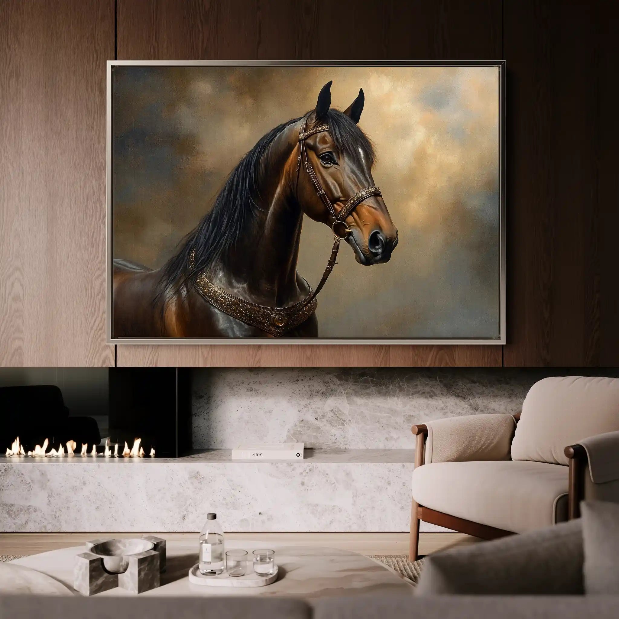 Horses 169 Canvas Art 90 x 60 cm / Stretched on hidden frame