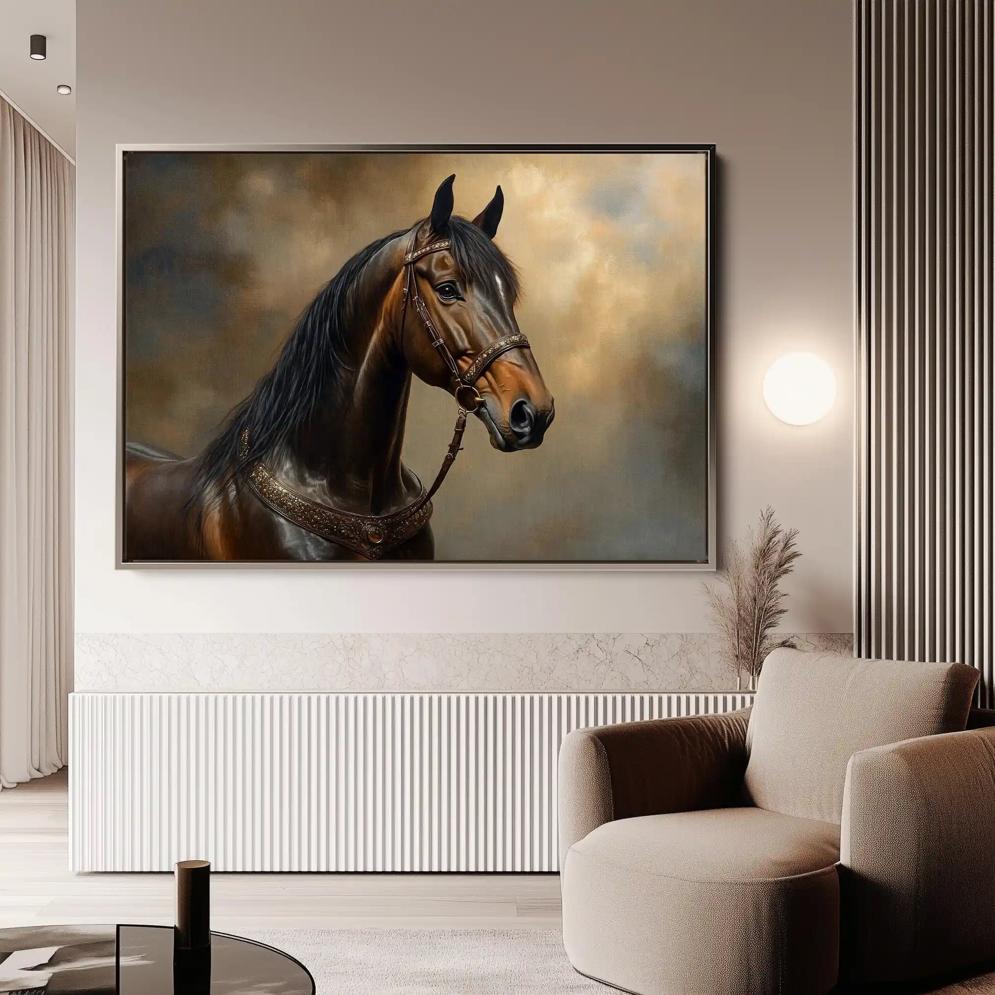 Horses 169 Canvas Art 90 x 60 cm / Stretched on hidden frame